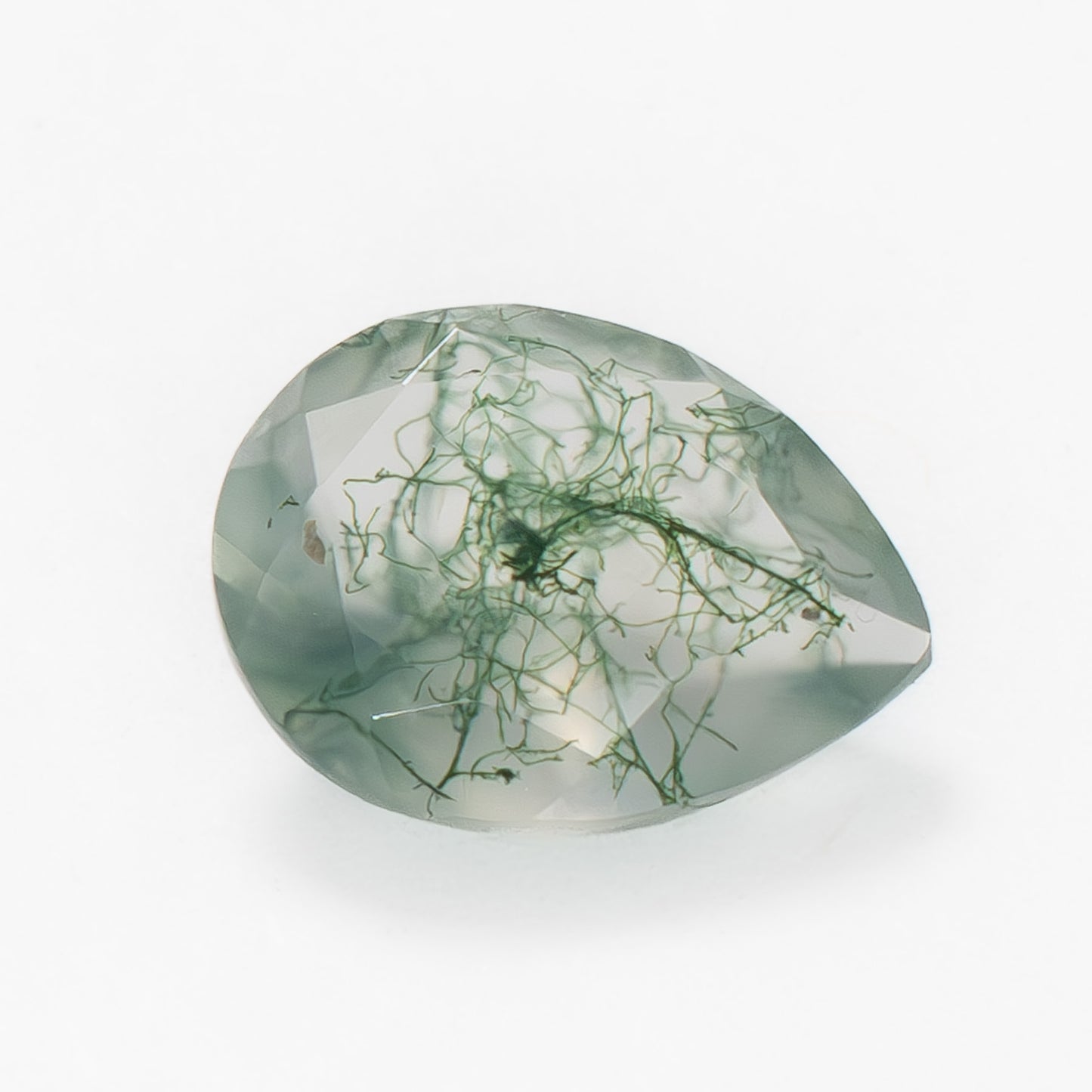 9x7mm Pear Green Moss Agate