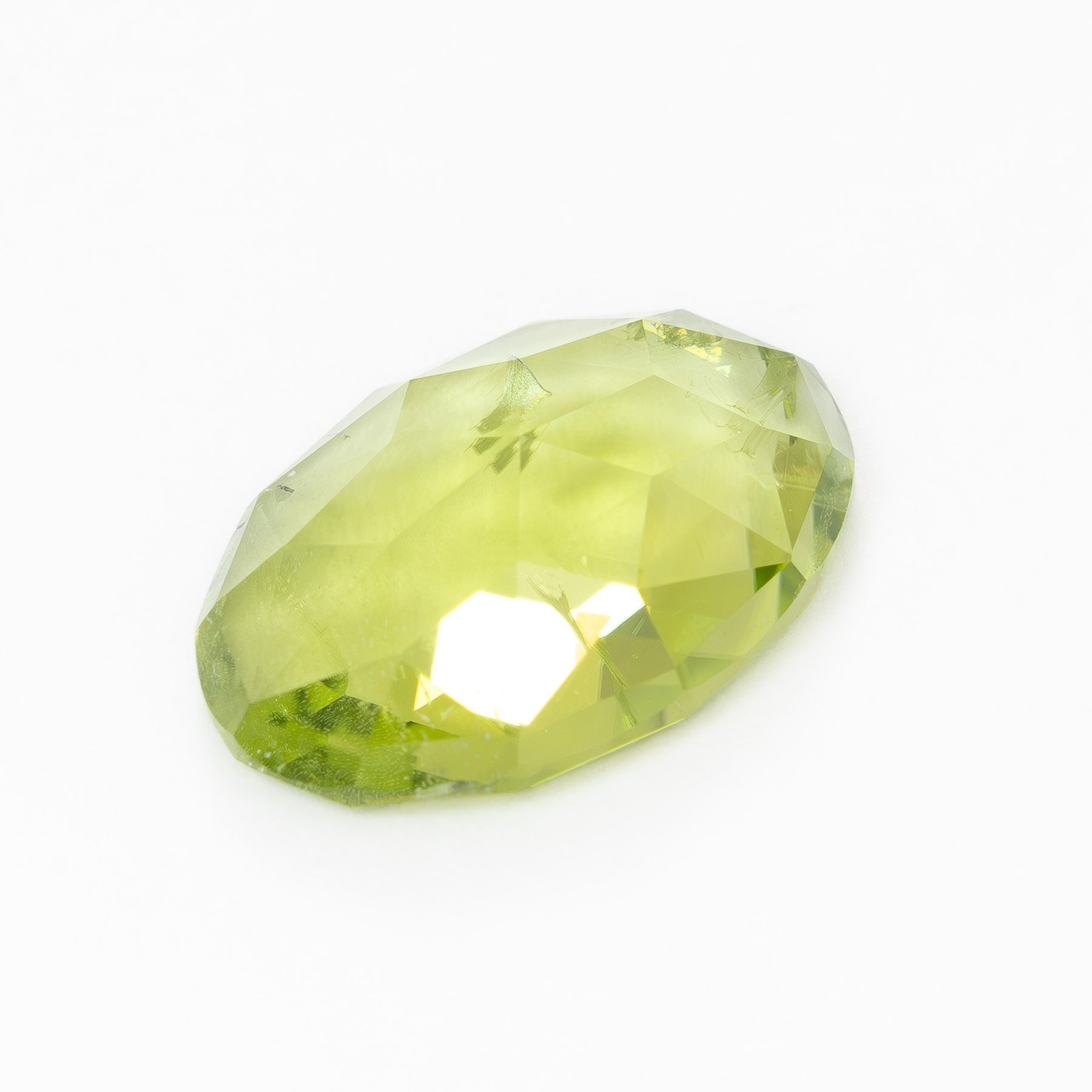 PD0112 3.53ct oval rose cut peridot
