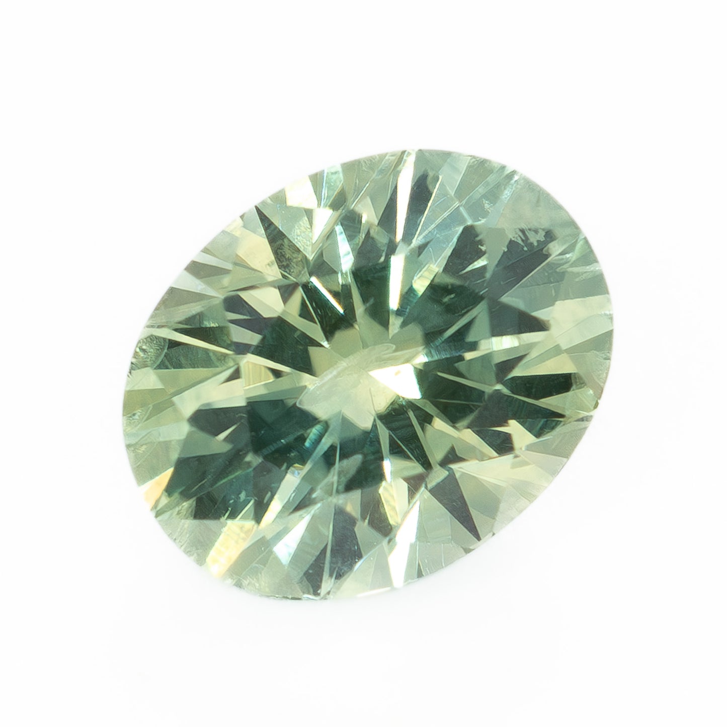 PSH0109 1.63ct green-yellow oval montana sapphire