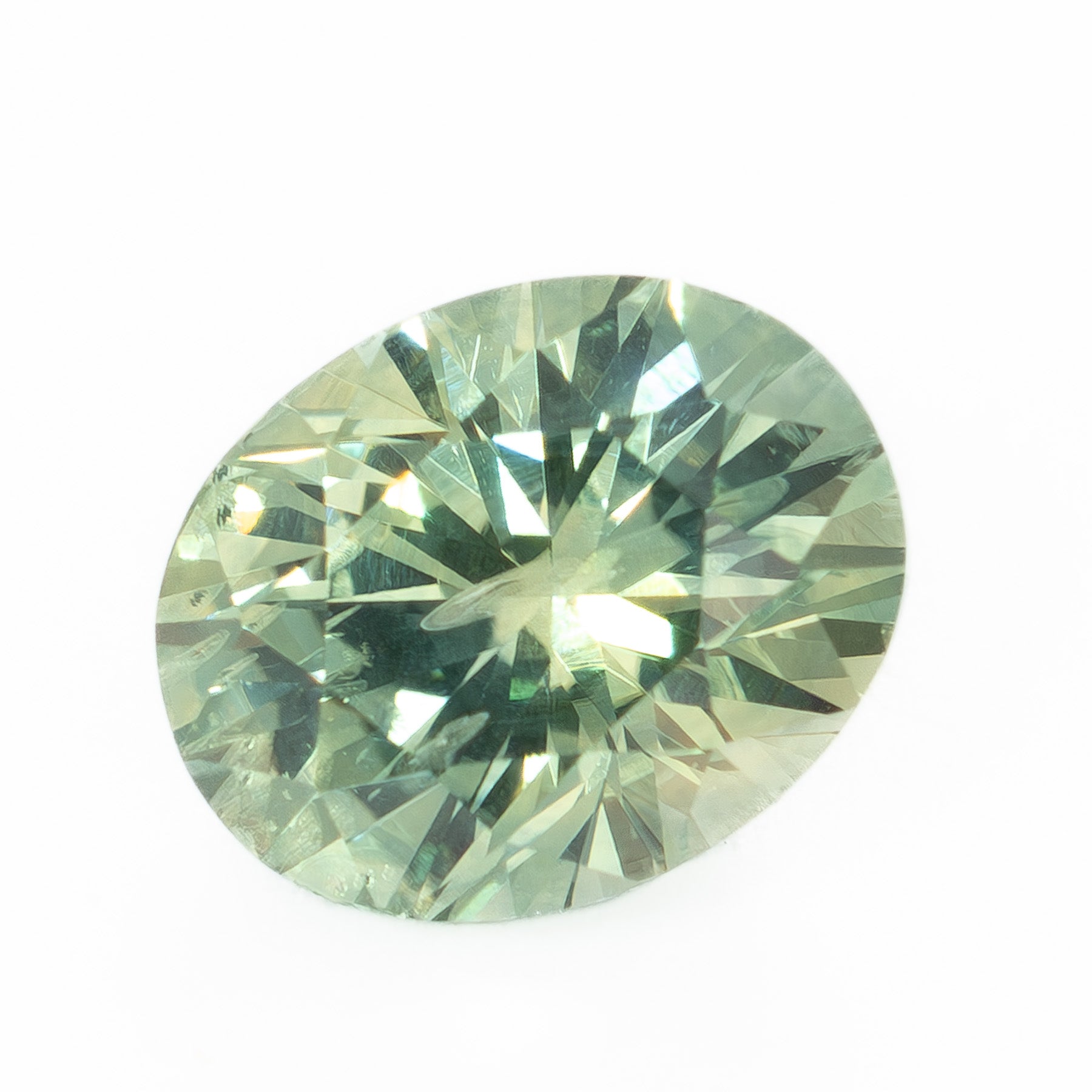 PSH0109 1.63ct green-yellow oval montana sapphire