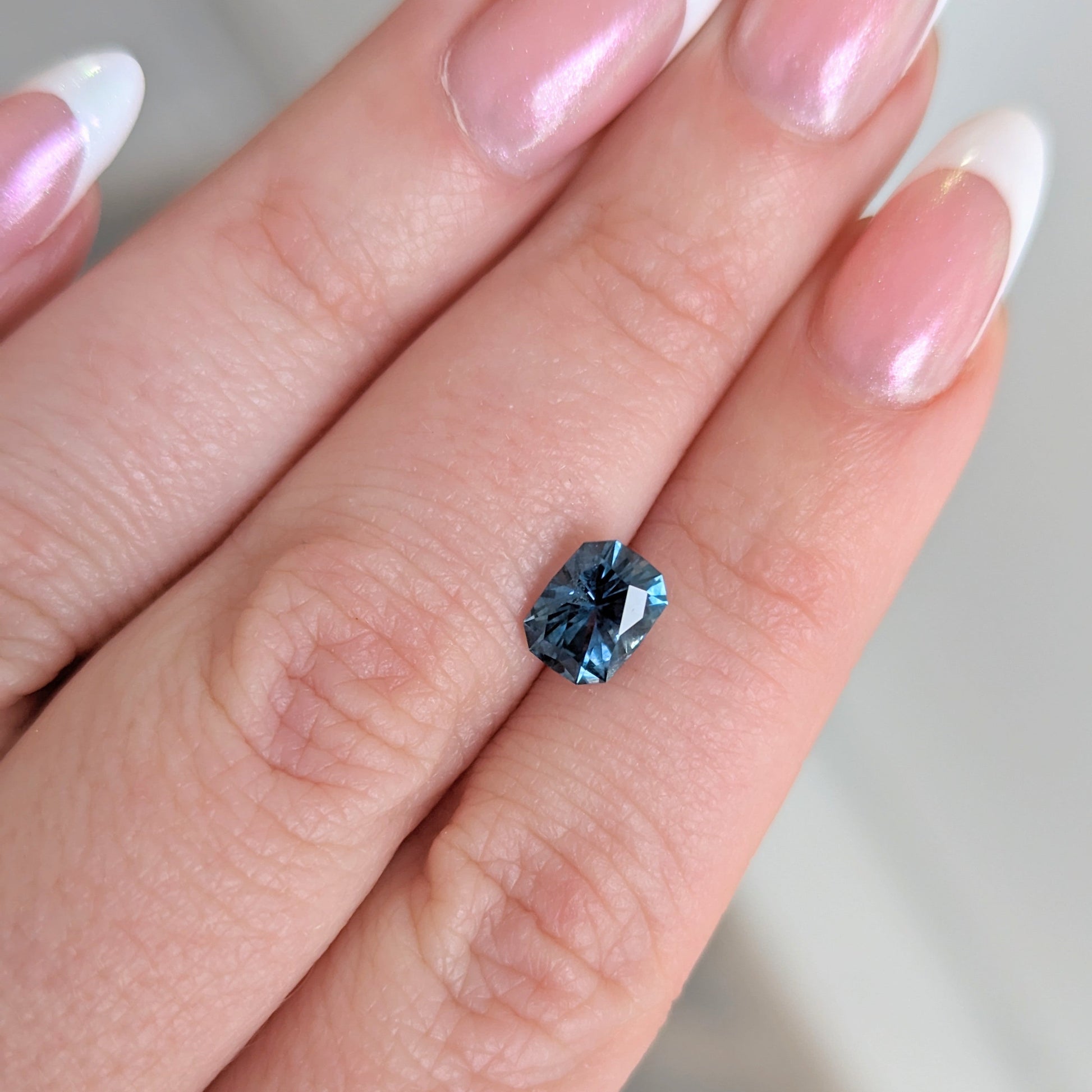PSH0224 1.67ct blue radiant montana sapphire