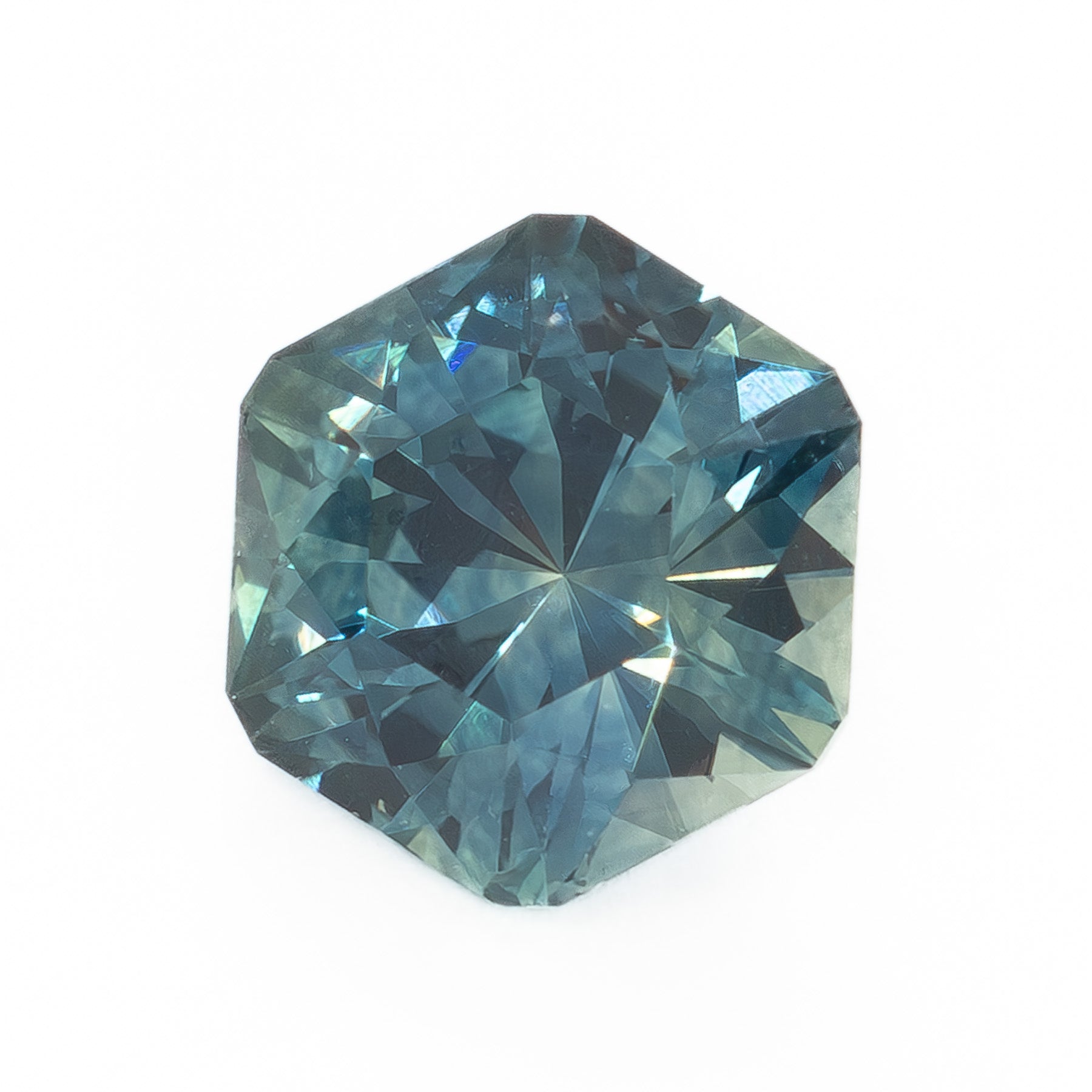 PSH0253 rich blue hex cut montana sapphire