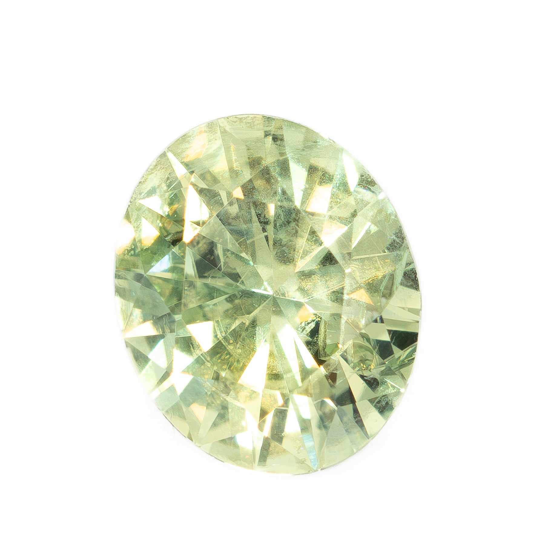 PSH0259 1.23ct yellow-green oval montana sapphire