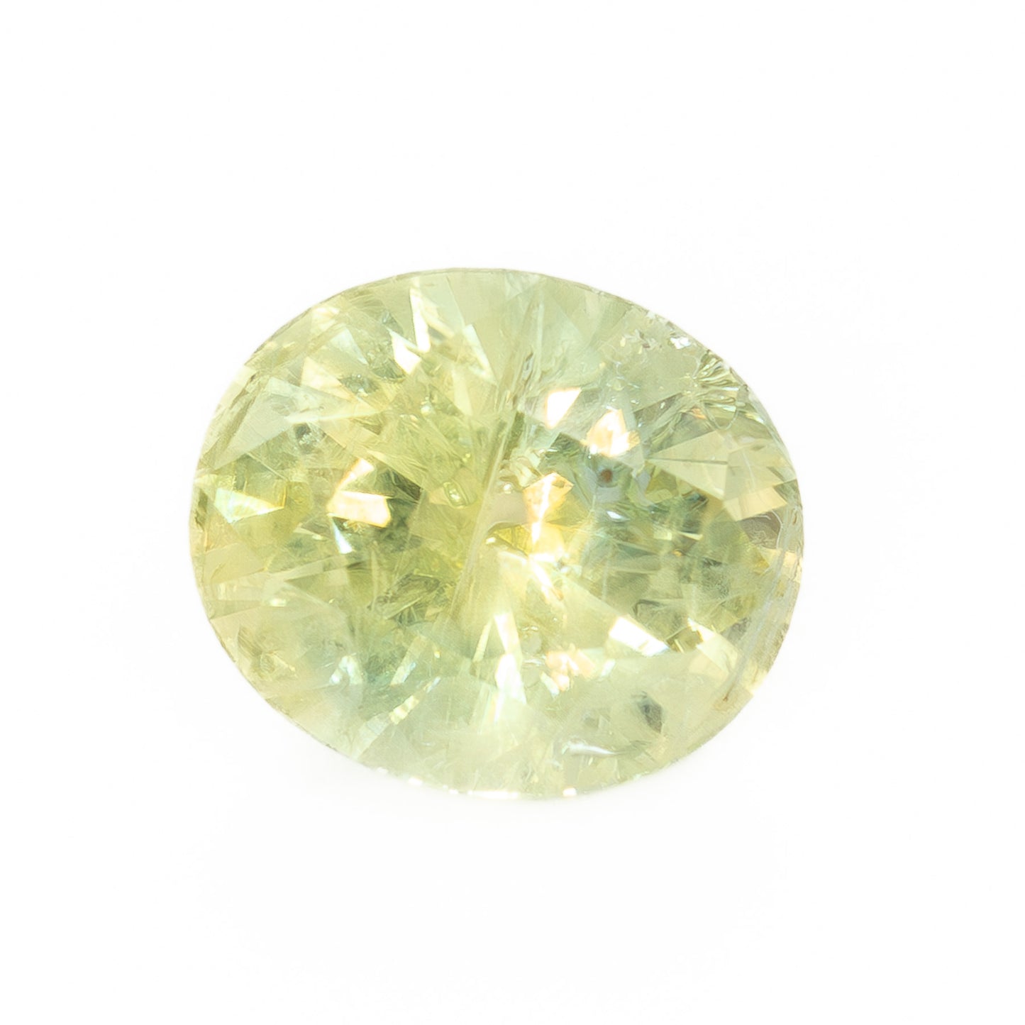 PSH0606 0.97ct yellow-green oval cut montana sapphire