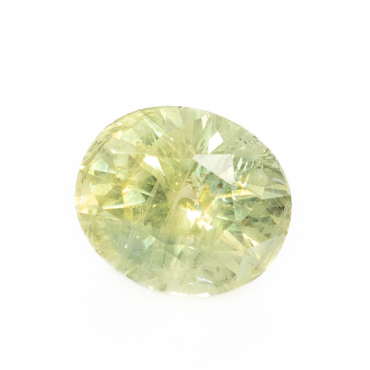 PSH0606 0.97ct yellow-green oval cut montana sapphire