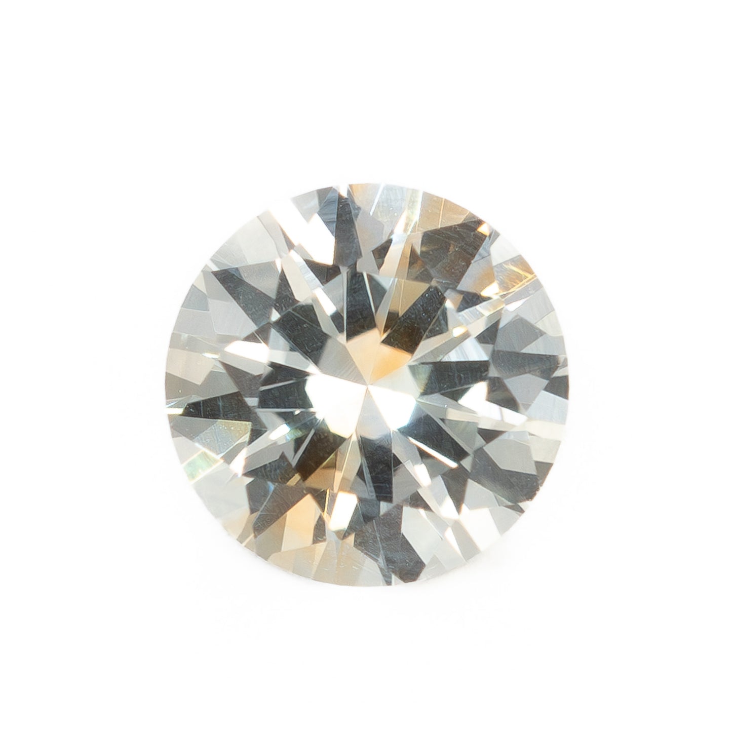 PSH0823 0.78ct yellow and white parti color round brilliant montana sapphire