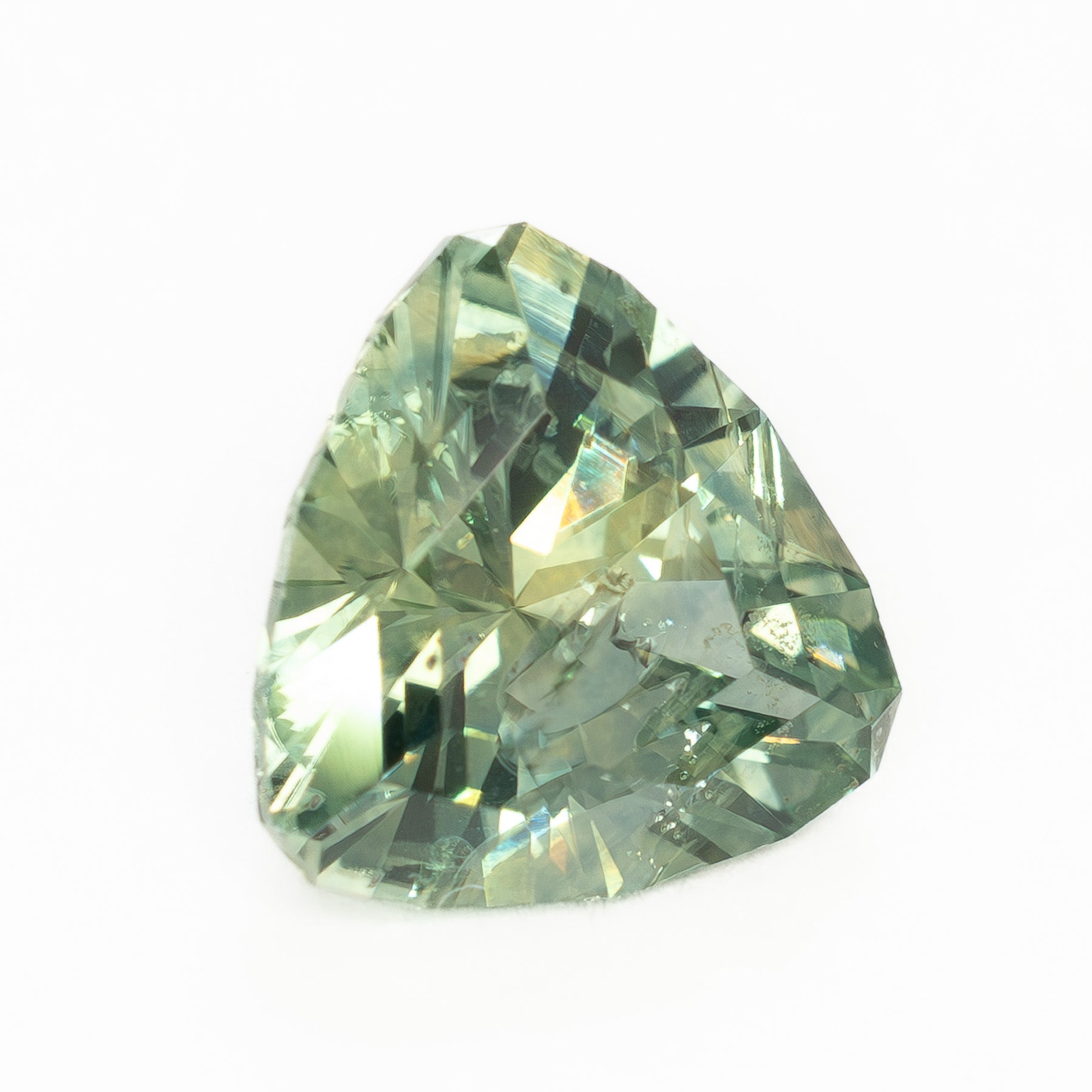 PSH0925 1.23ct light green trillion montana sapphire