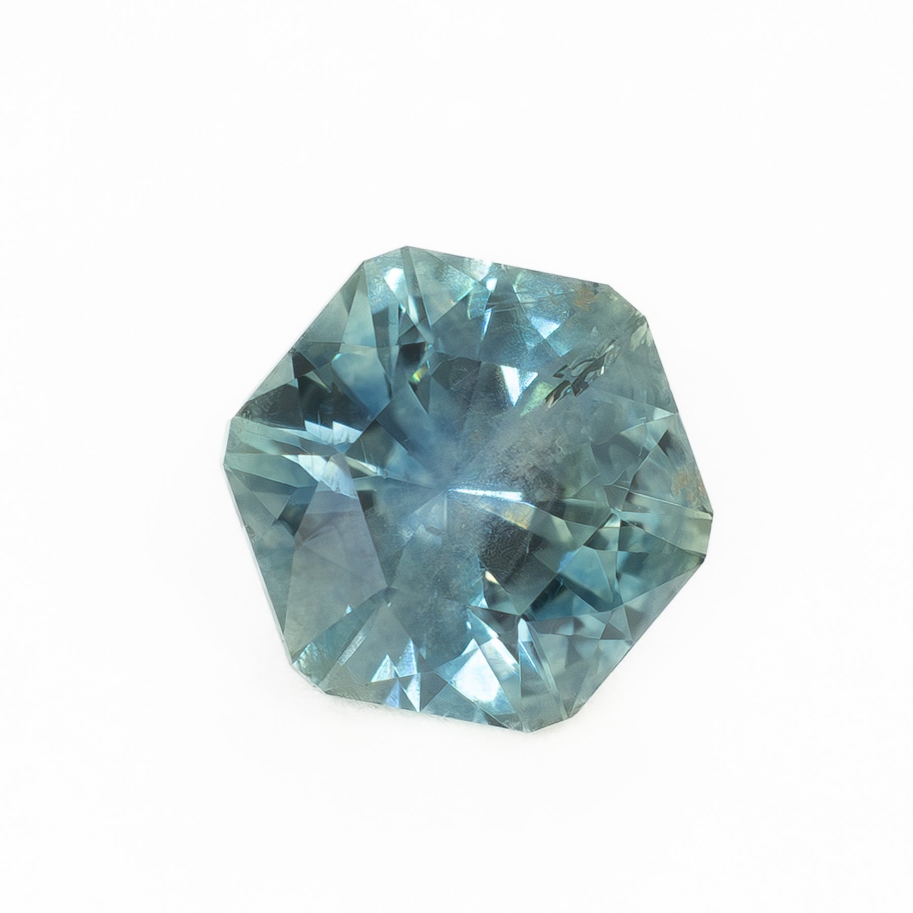 PSH0973 0.49ct hex cut blue montana sapphire