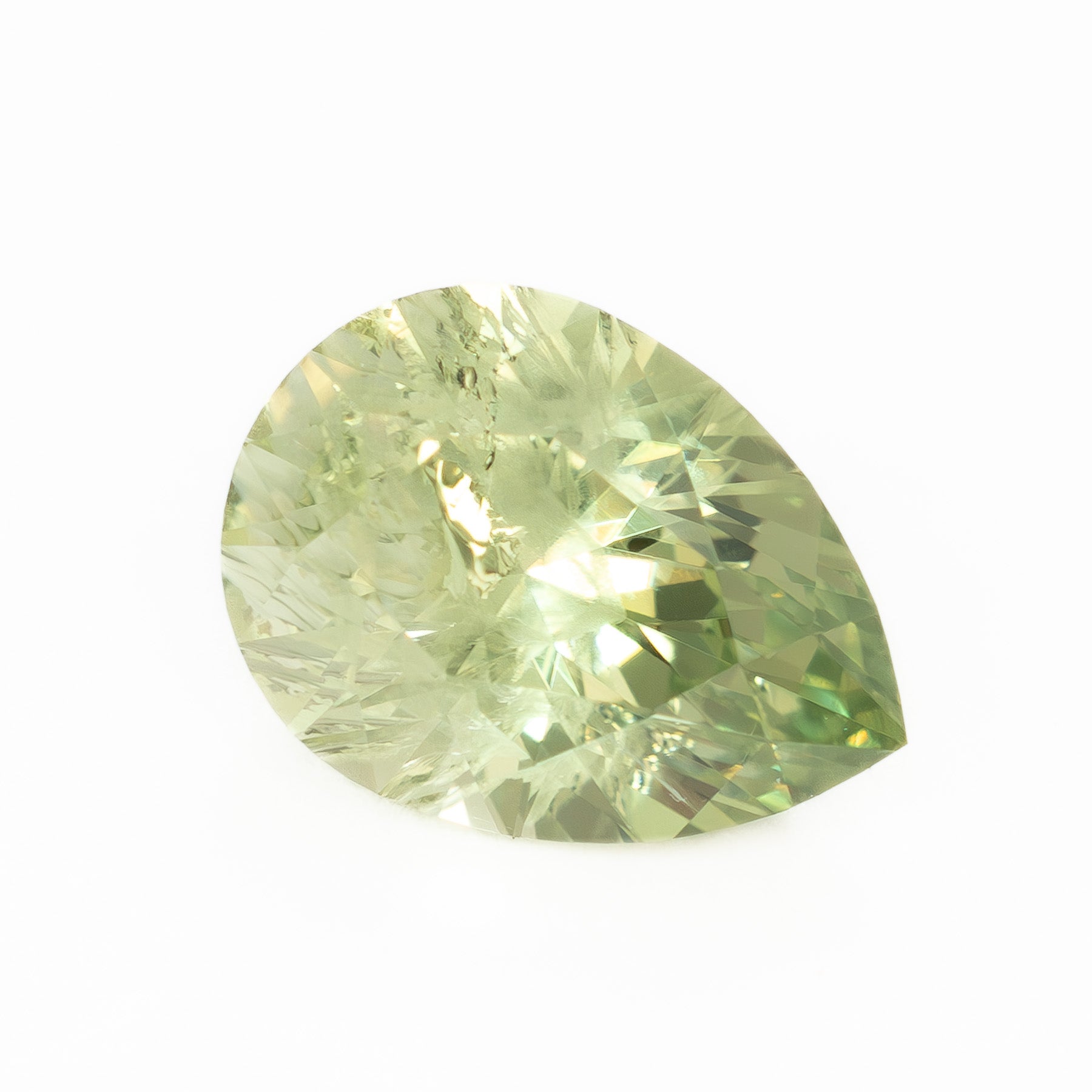 PSH1886 1.03ct green-yellow pear montana sapphire