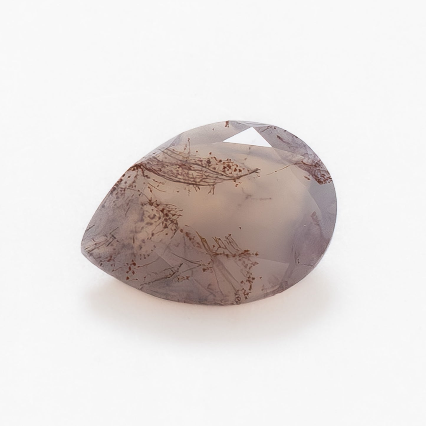 8x6mm Pear Red Moss Agate