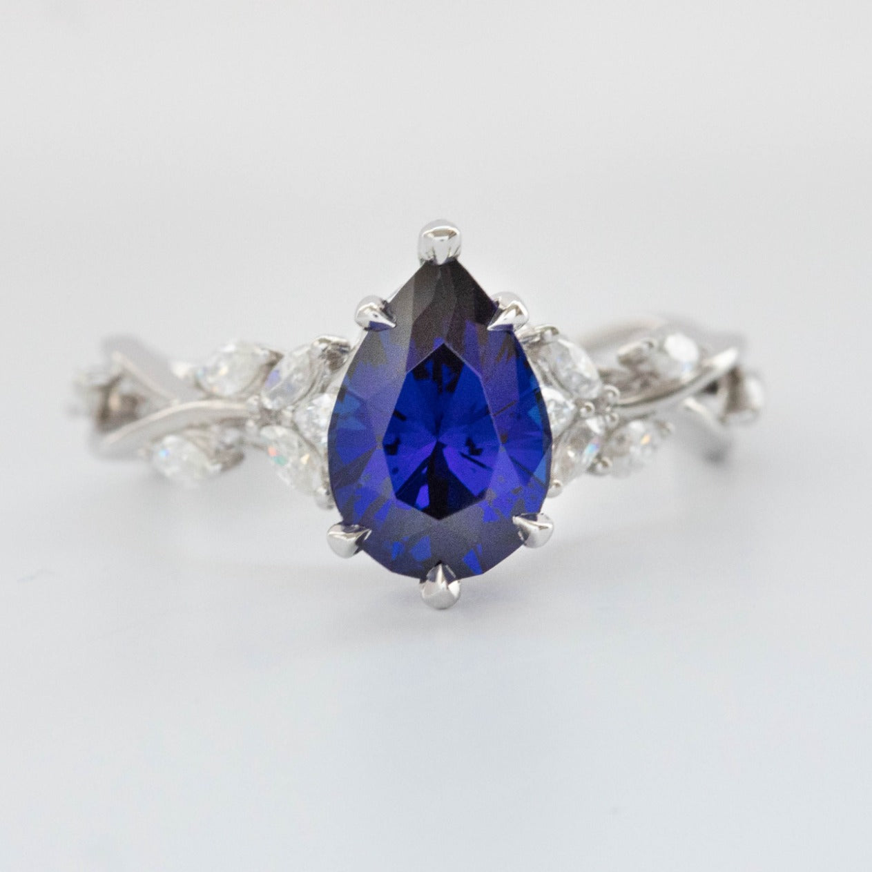 Senna nature inspired floral engagement ring
