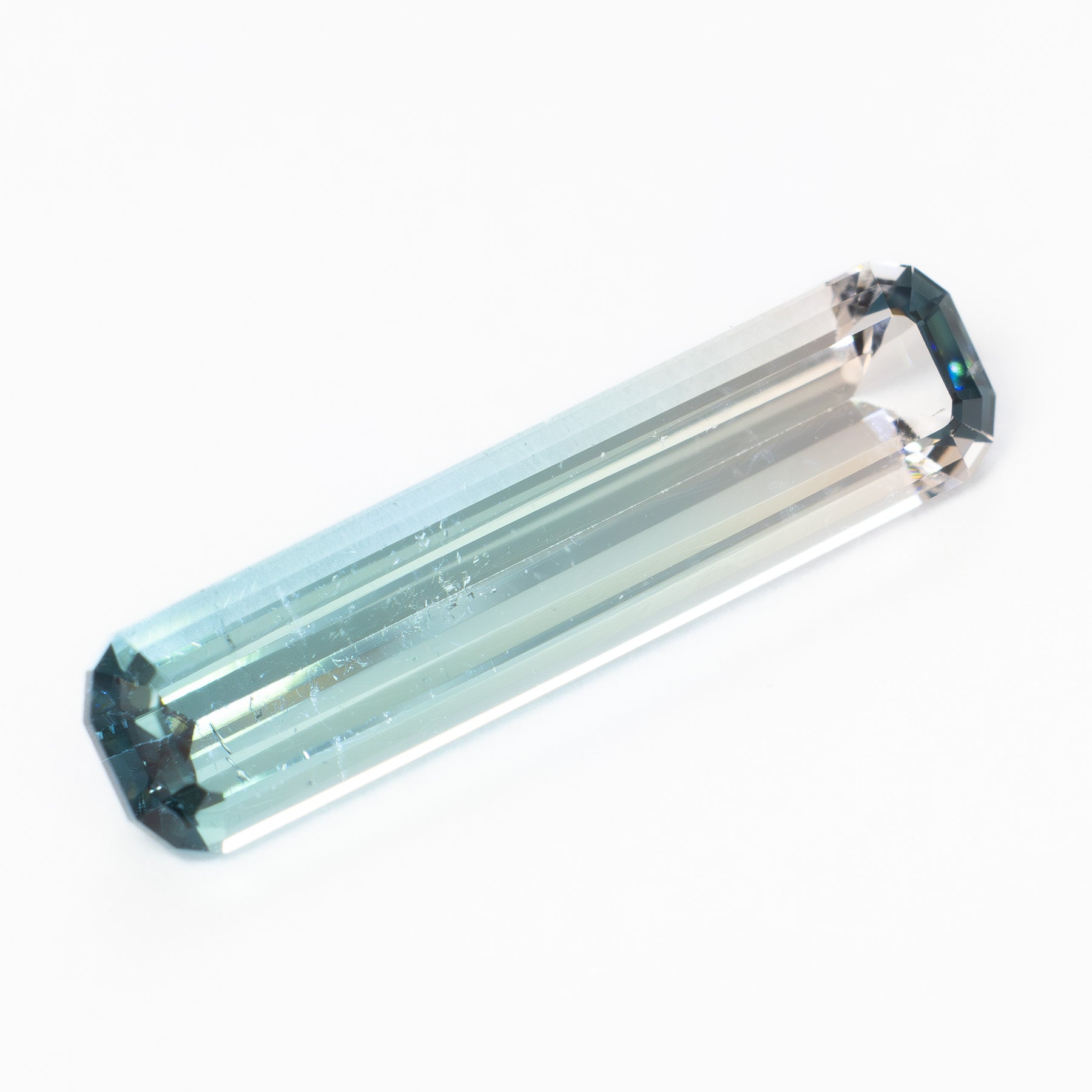 TL0107 3.29ct bi color pink and blue tourmaline bar