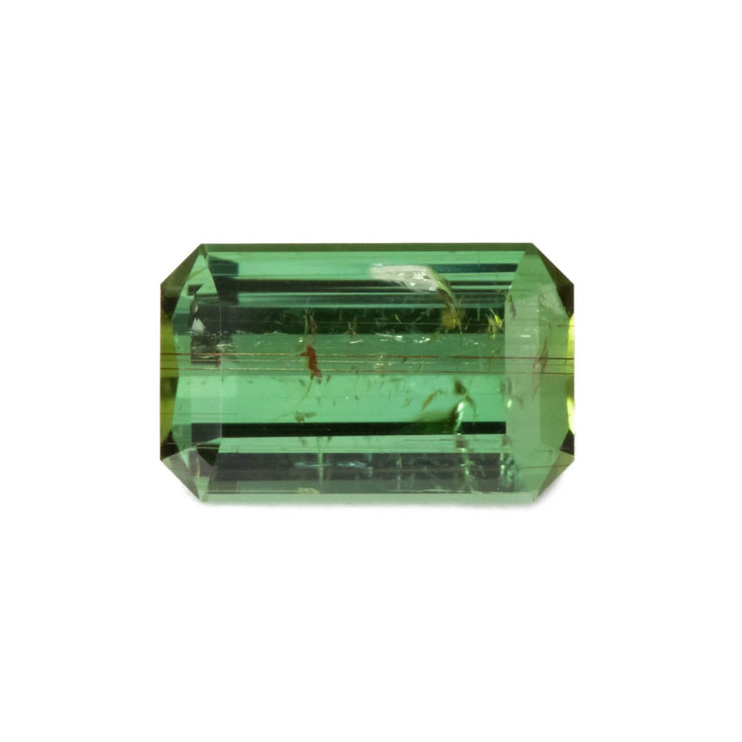 tl0110 green step cut tourmaline