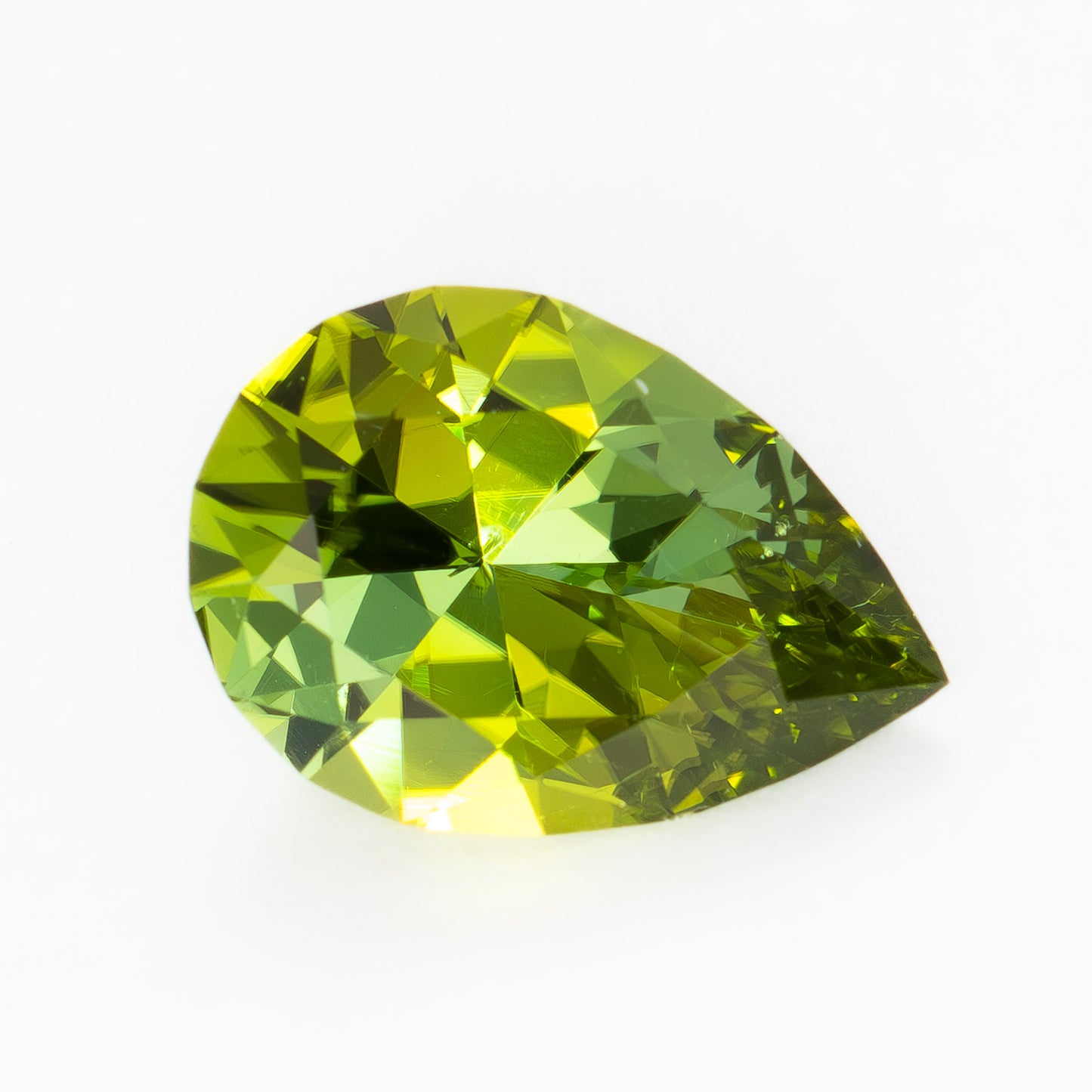TL0121 3.22ct pear cut green tourmaline