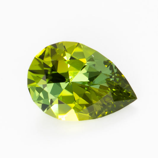 TL0121 3.22ct pear cut green tourmaline