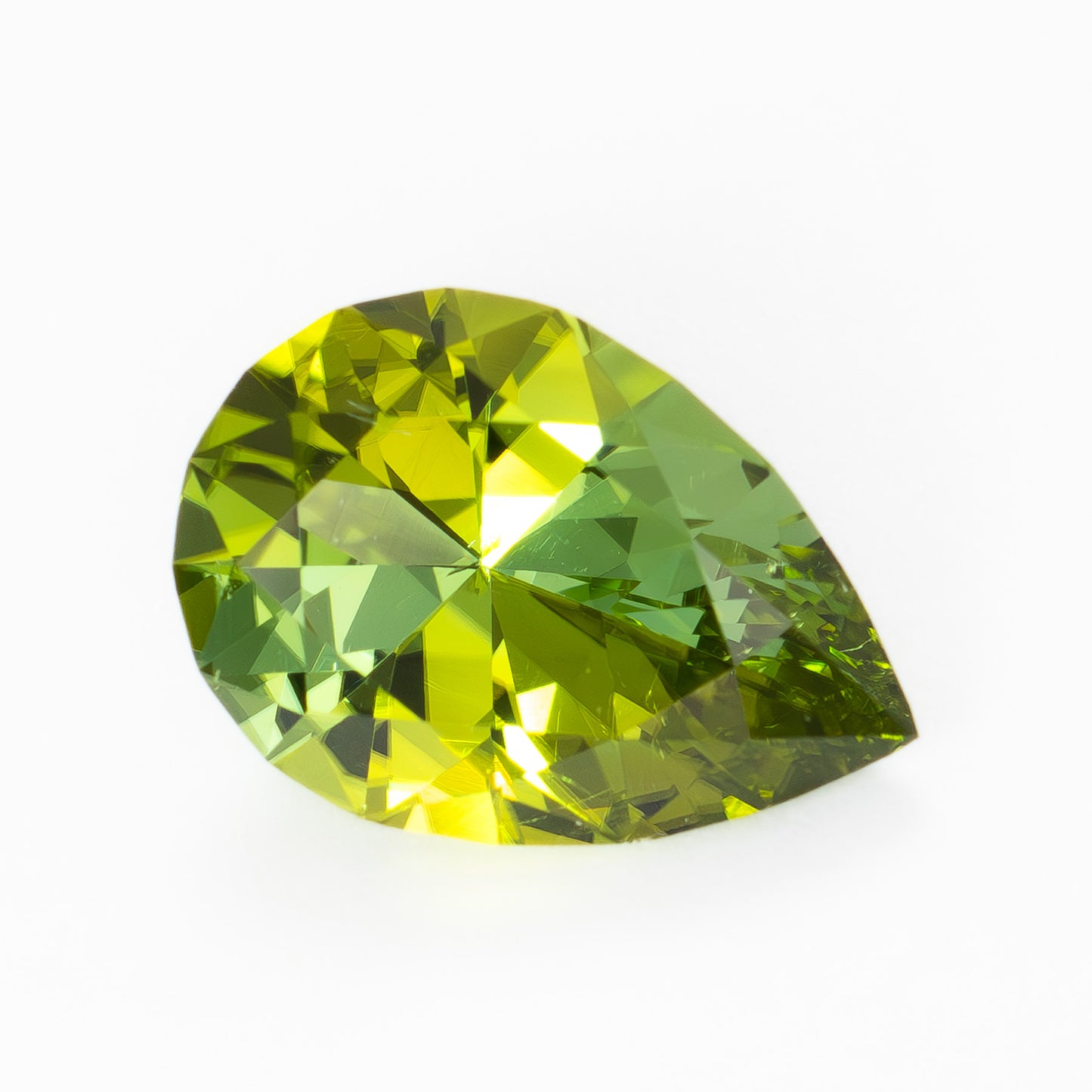 TL0121 3.22ct pear cut green tourmaline