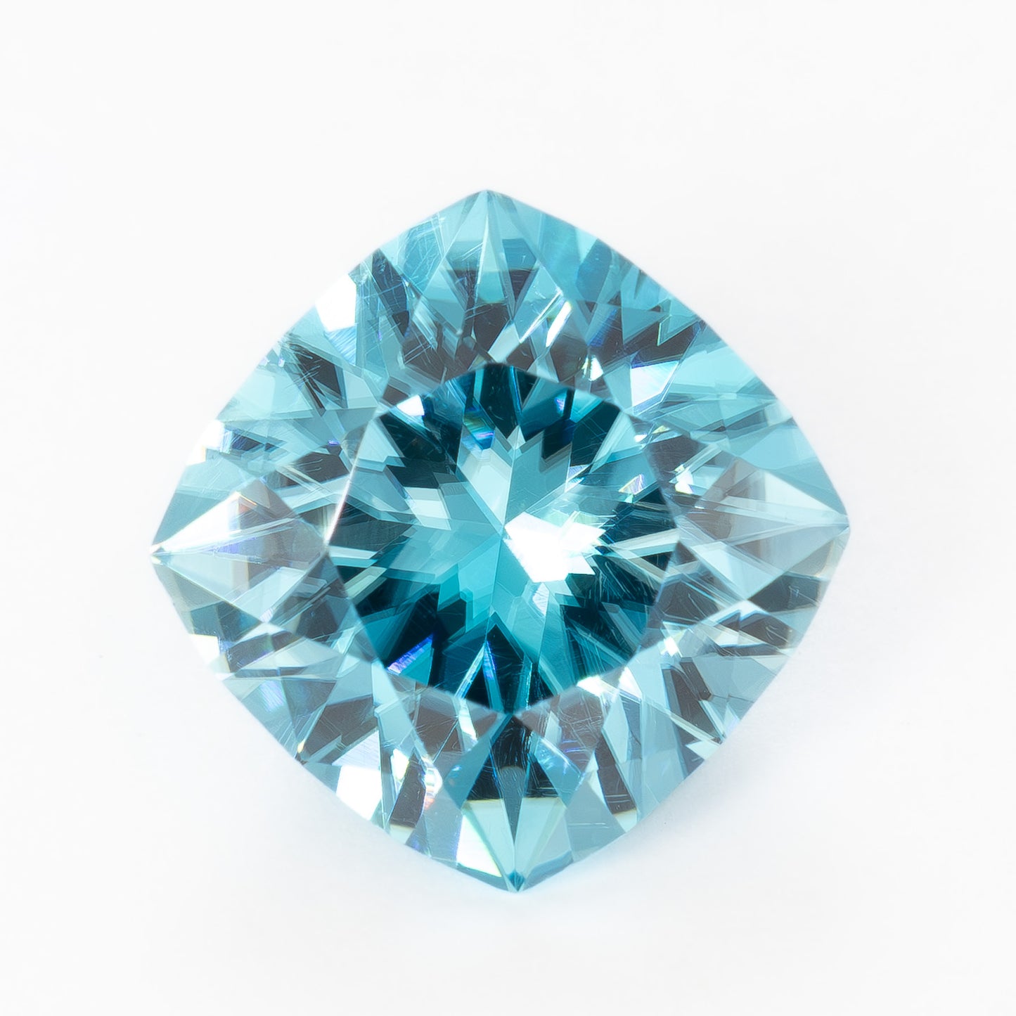 ZR0106 5.44ct vivid blue cushion cut zircon