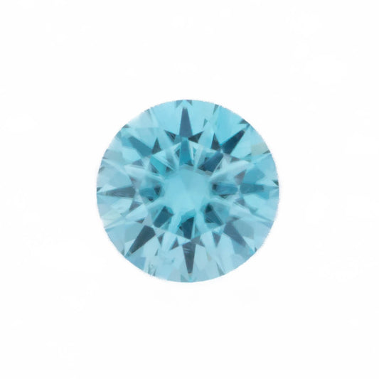 ZR0114 blue cambodian zircon round brilliant