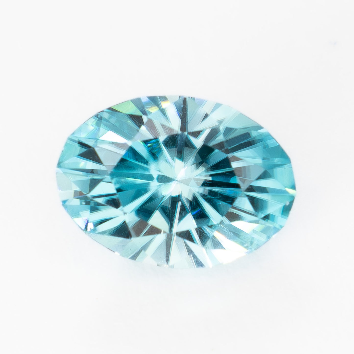 ZR0123 blue zircon oval