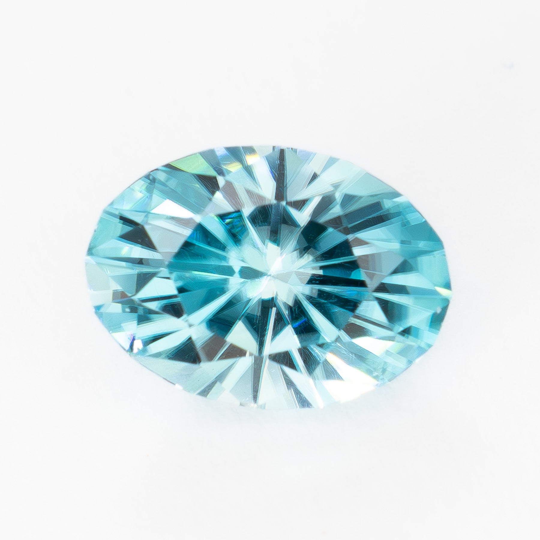 ZR0123 blue zircon oval