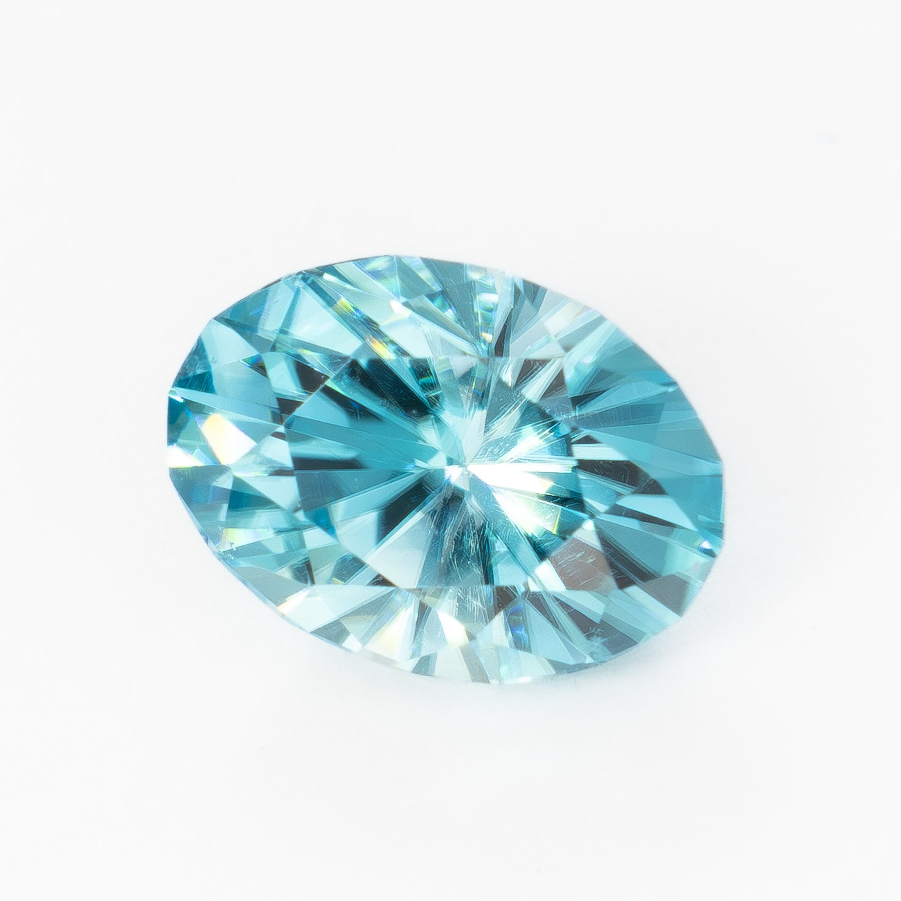 ZR0123 blue zircon oval