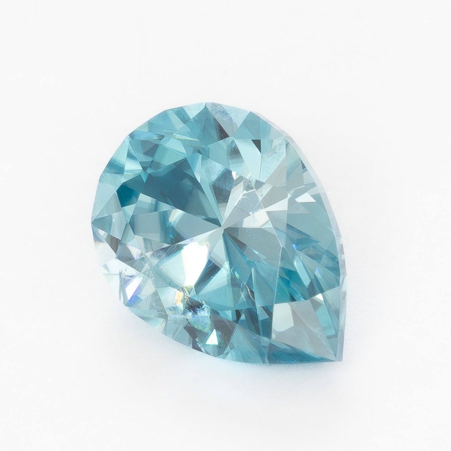 ZR0141 1.83ct blue pear cut zircon