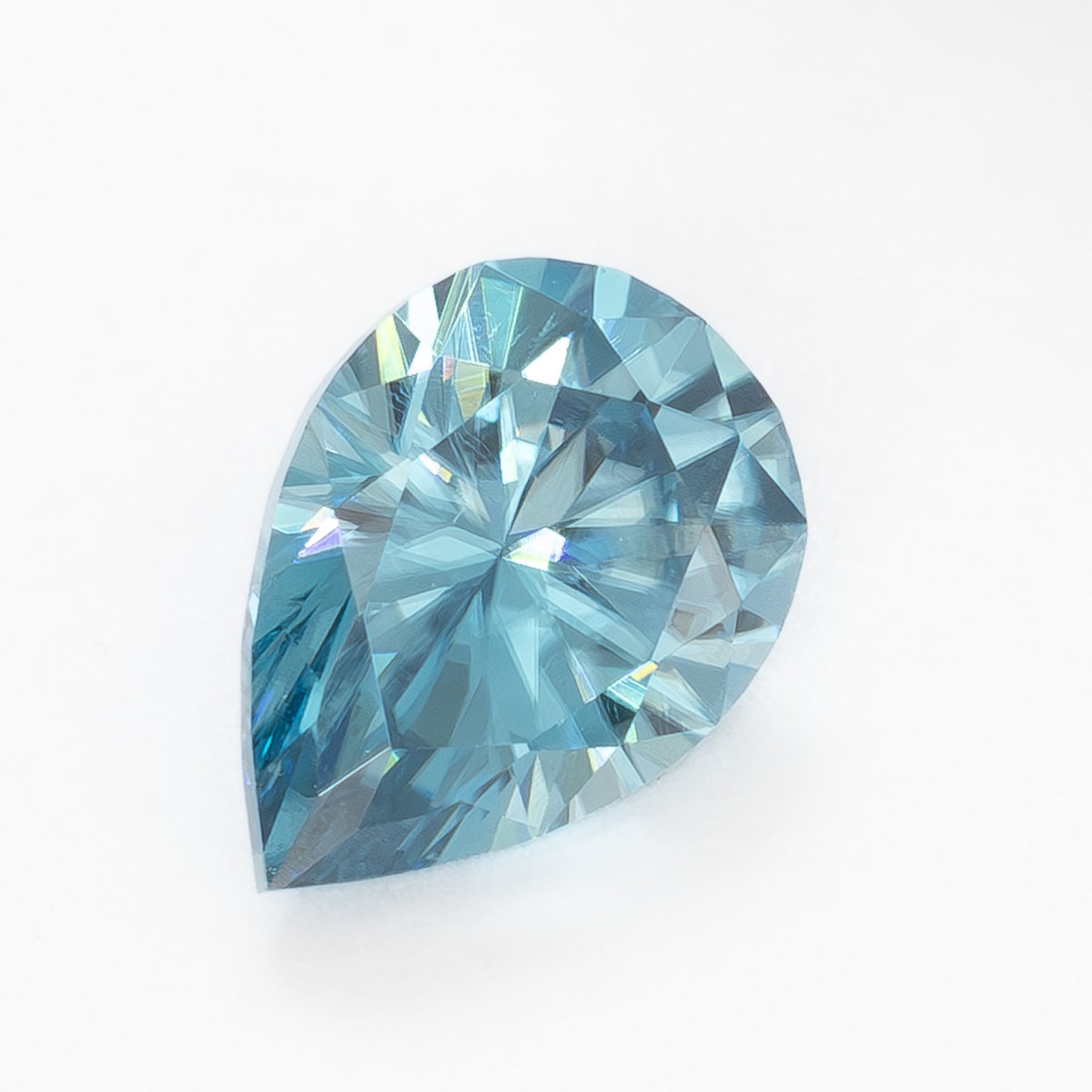ZR0144 1.14ct blue pear cut zircon