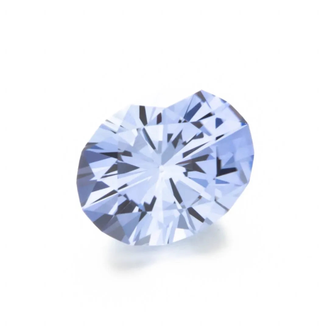 light blue lab sapphire oval