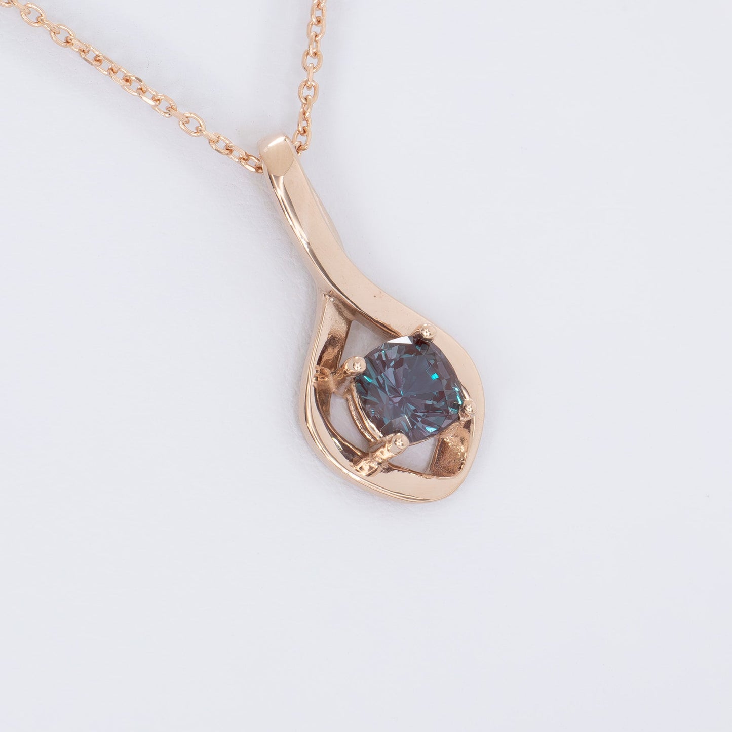 avery pendant with cushion lab alexandrite
