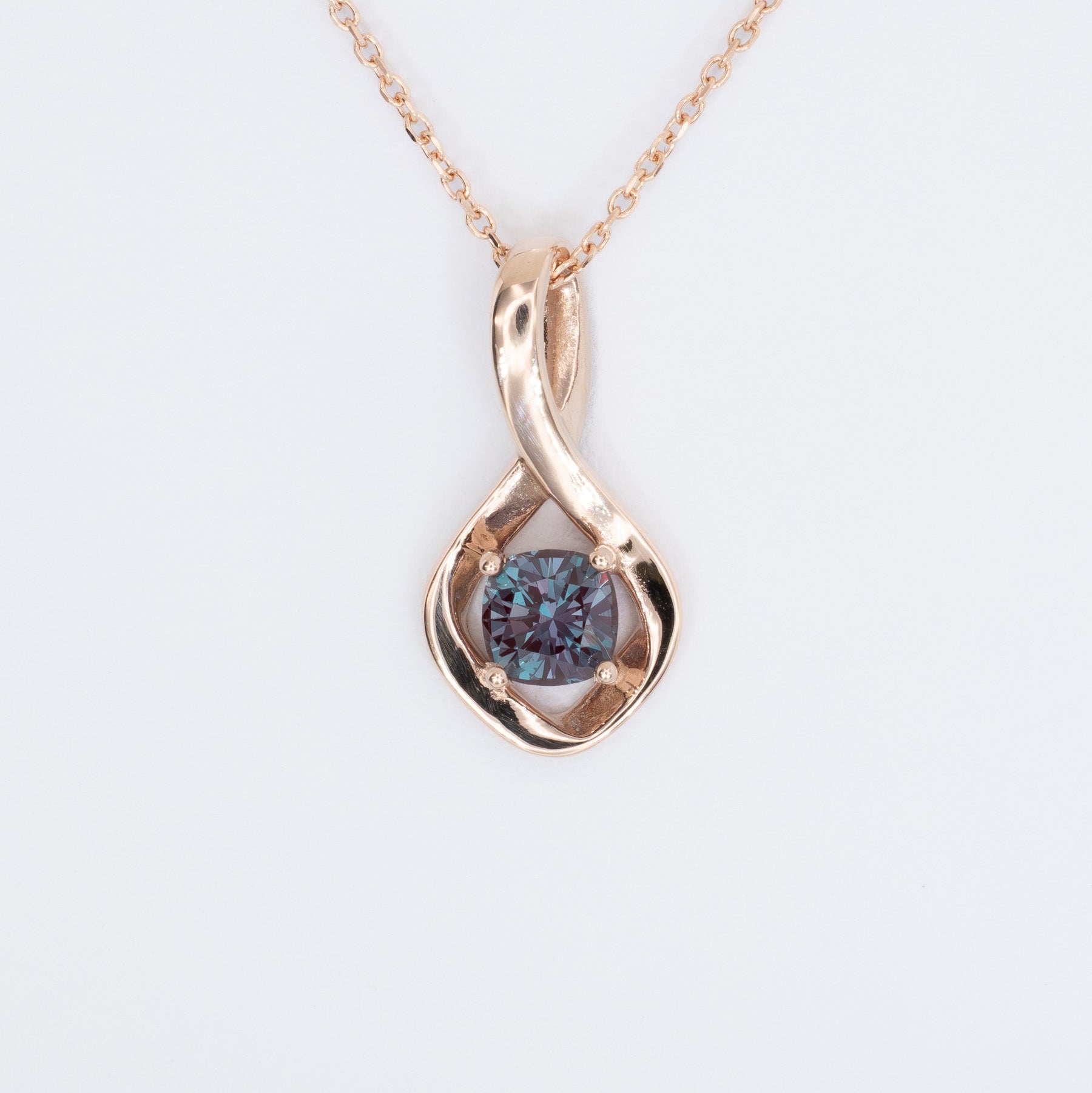 avery pendant with cushion lab alexandrite