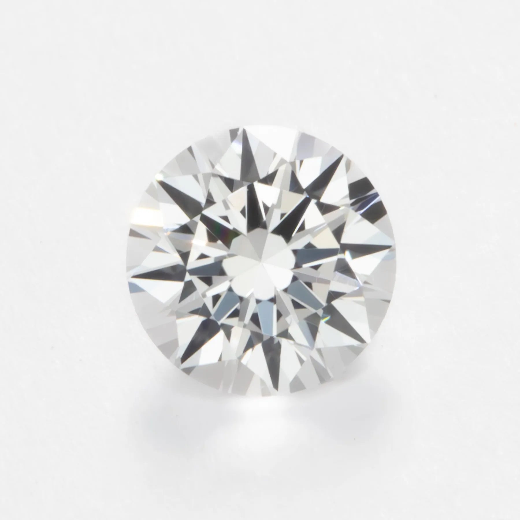 white lab sapphire round brilliant