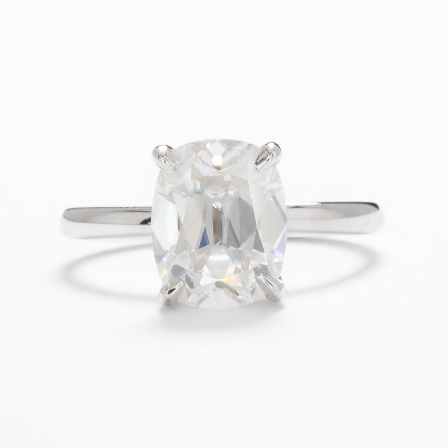 charmaine solitaire in white gold and moissanite