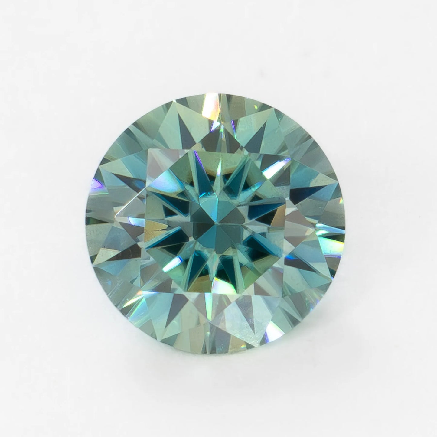 Blue-Green Moissanite