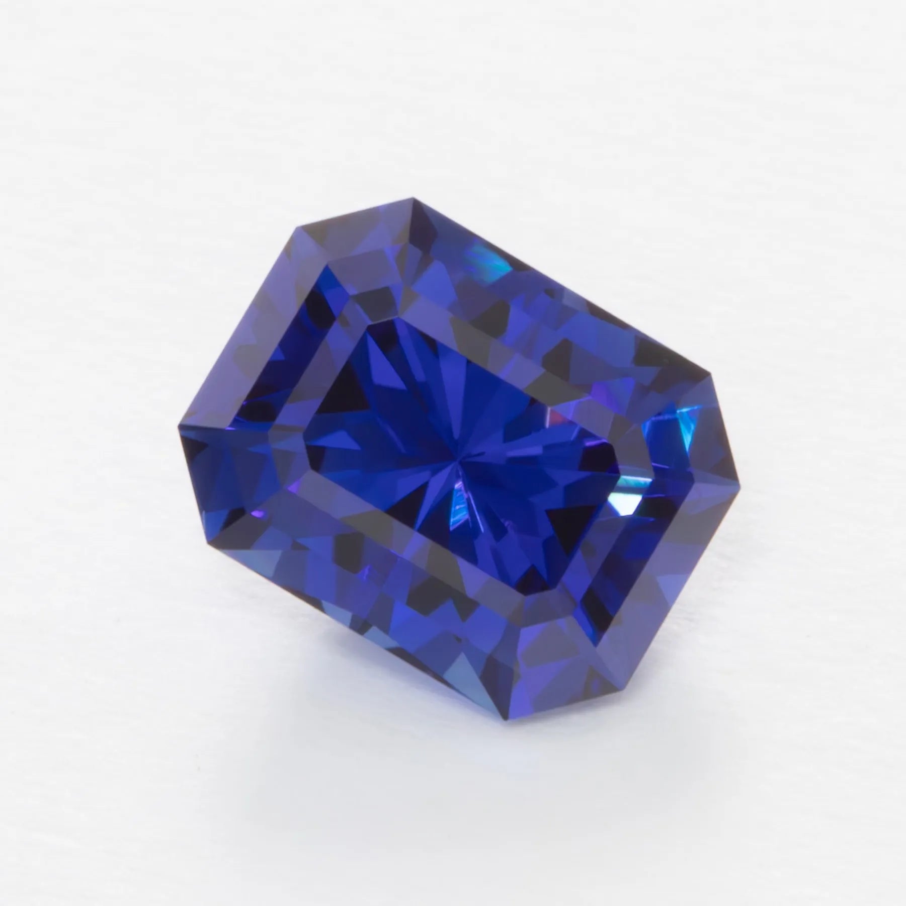 royal blue lab sapphire radiant cut framboise