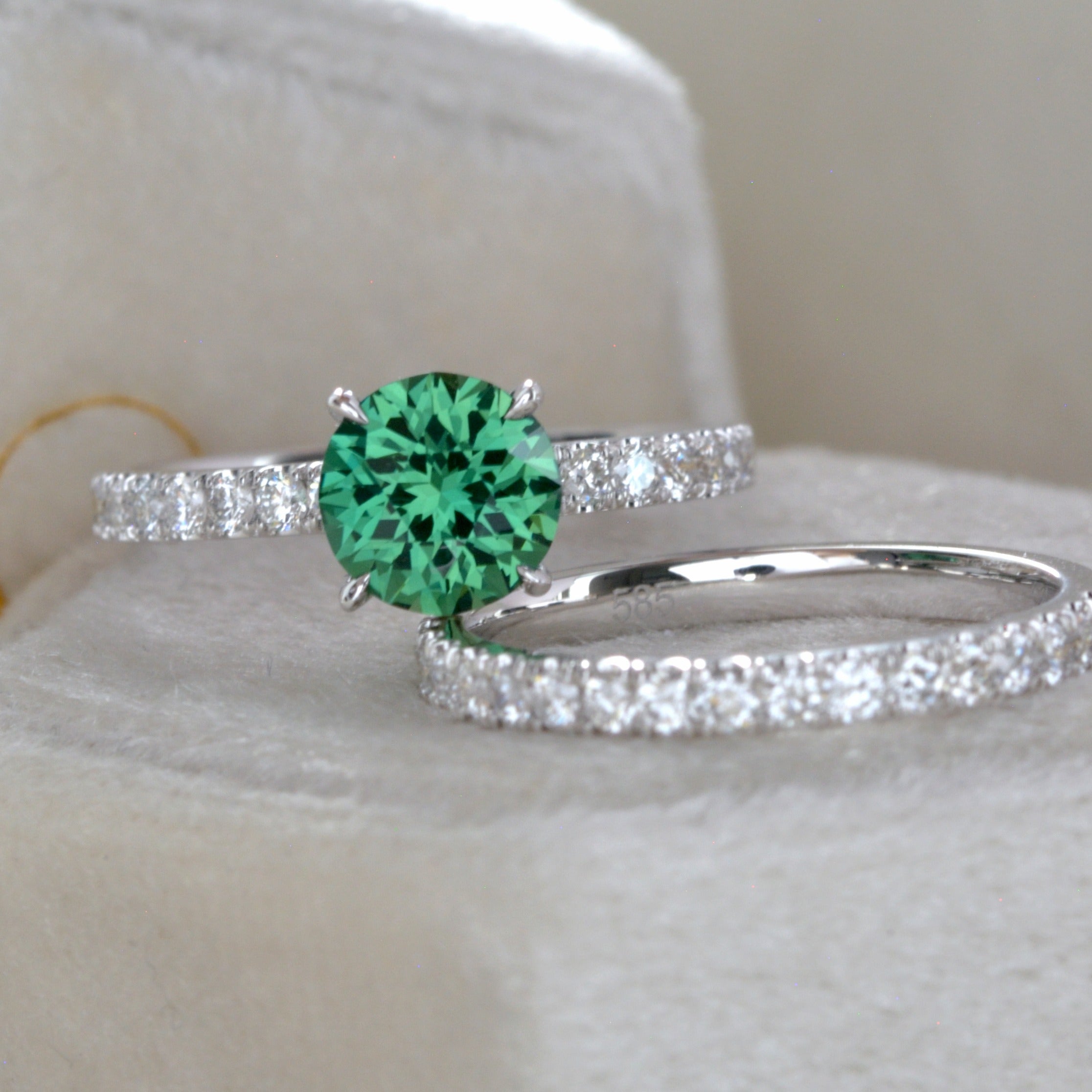 Custom Green Wedding Set – Stag & Finch