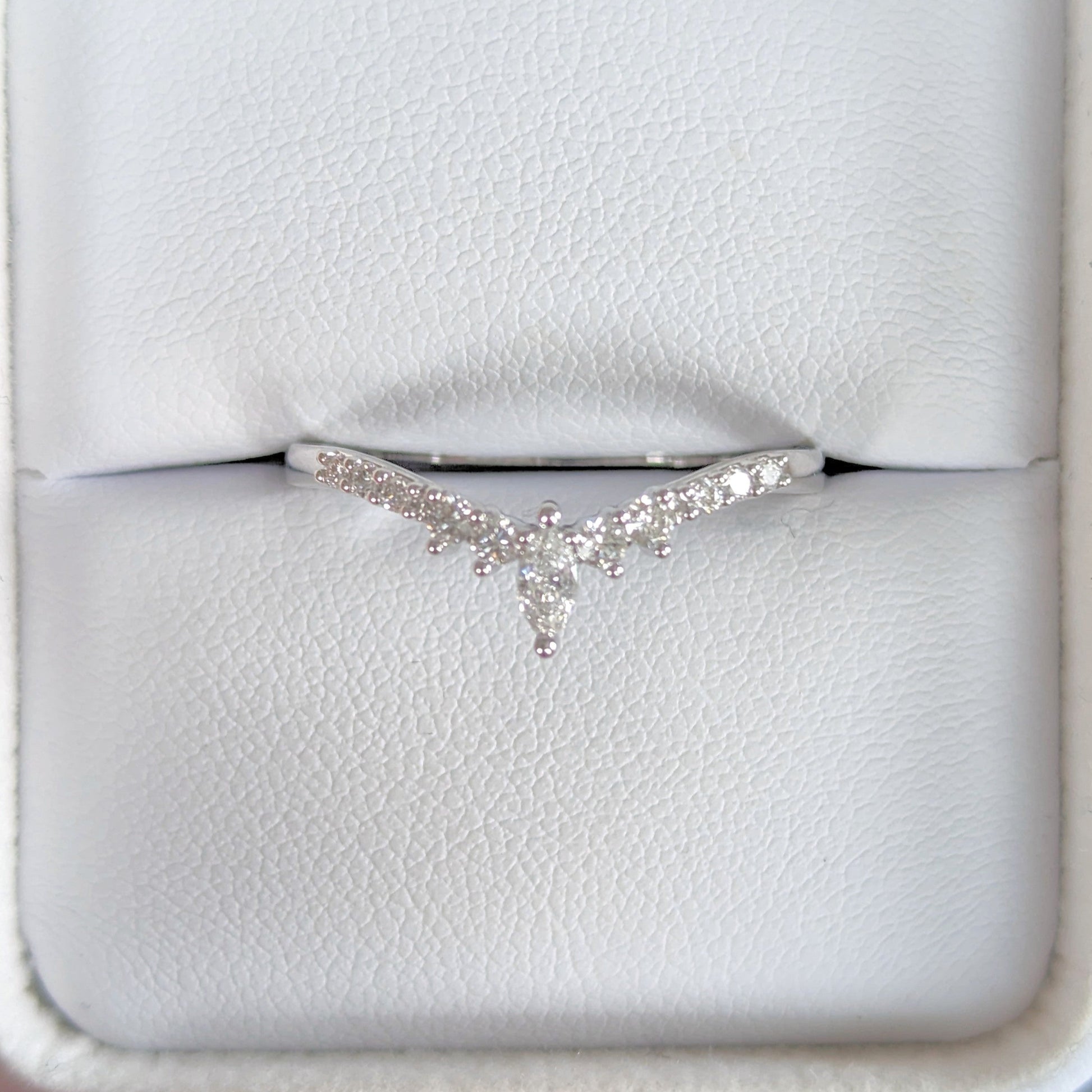 harper band with marquise and round lab diamonds
