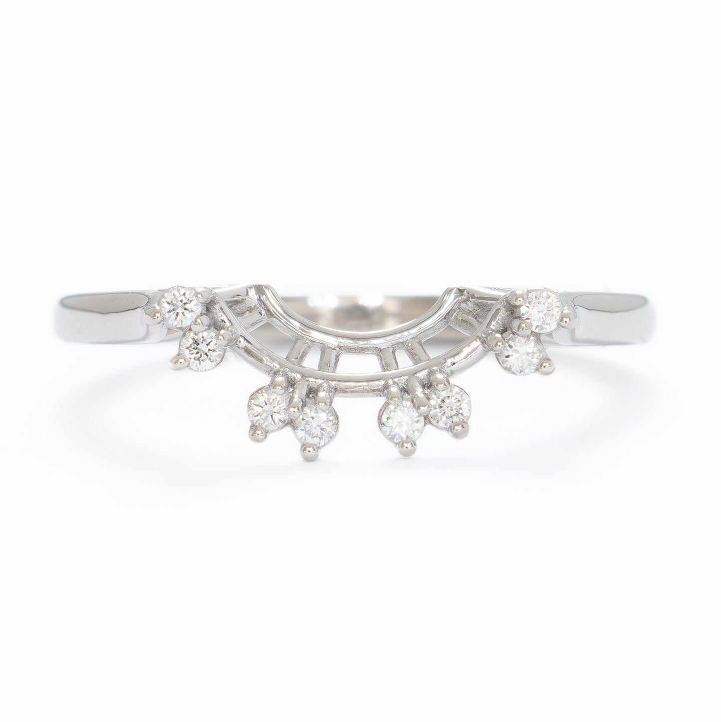 kenna contour wedding band in white gold
