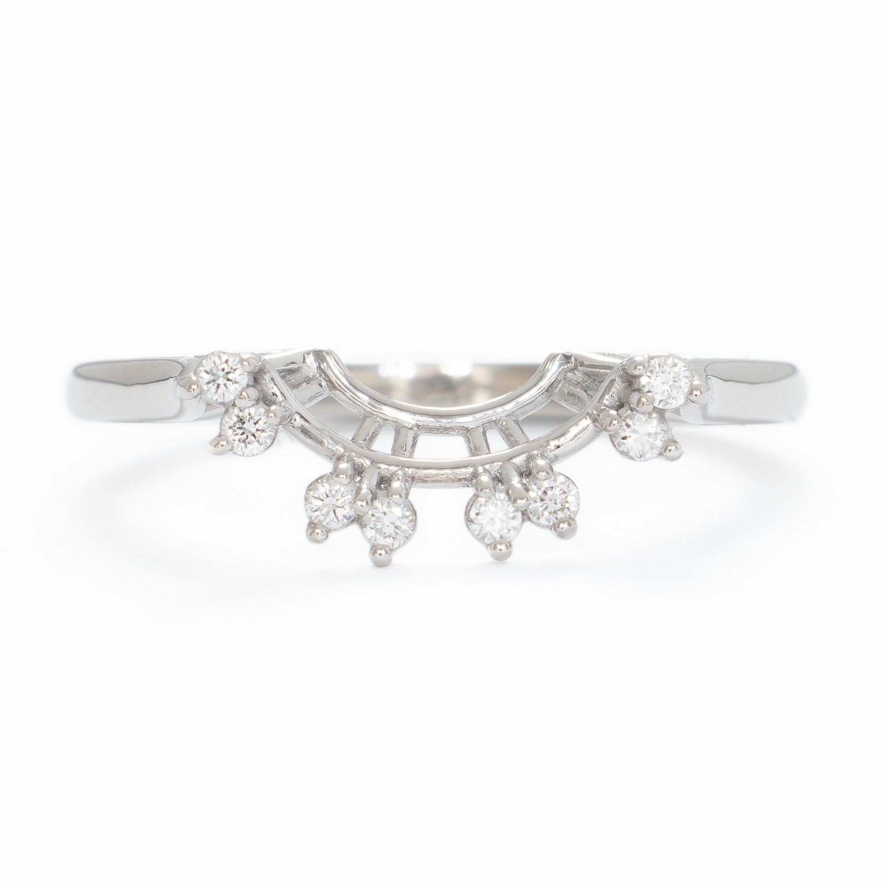 kenna contour wedding band in white gold