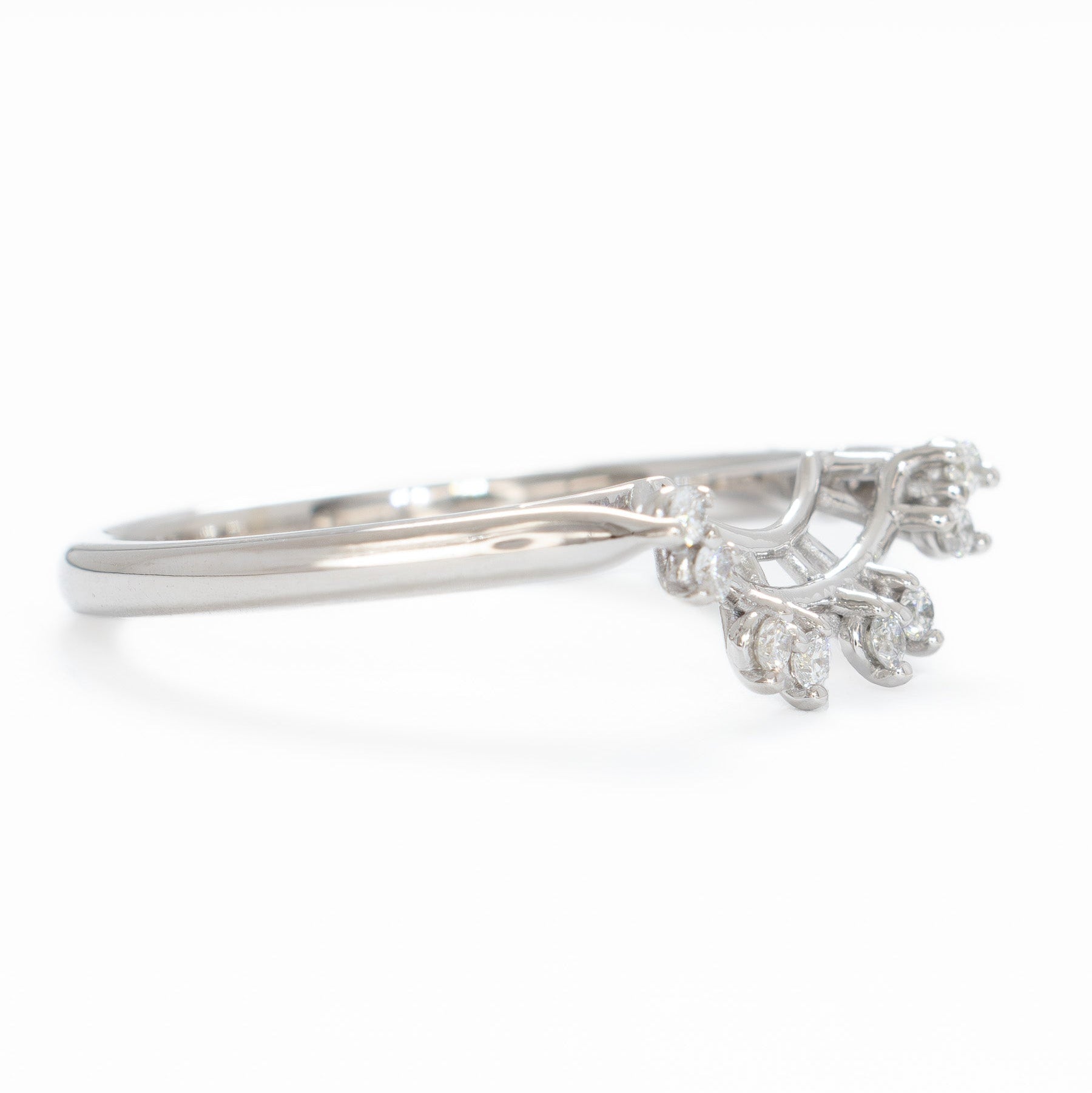 kenna contour wedding band in white gold