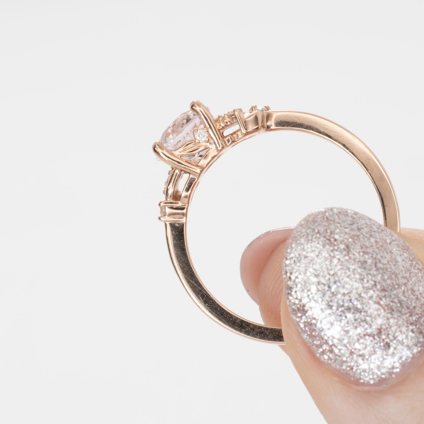 kinsley nature inspired ring in rose gold