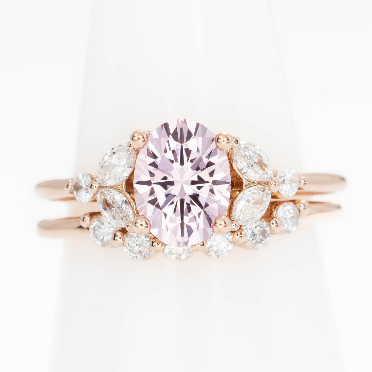 lili nature inspired ring in yellow gold with oval lab gem