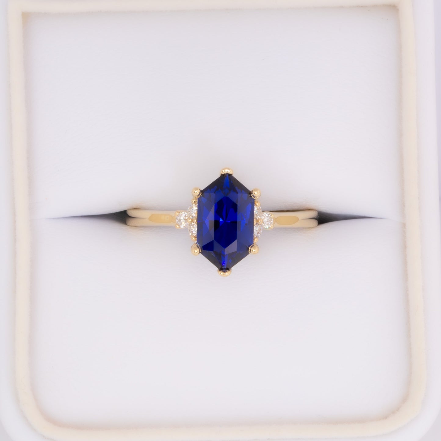 linnea engagement ring with dutch marquise royal blue lab sapphire