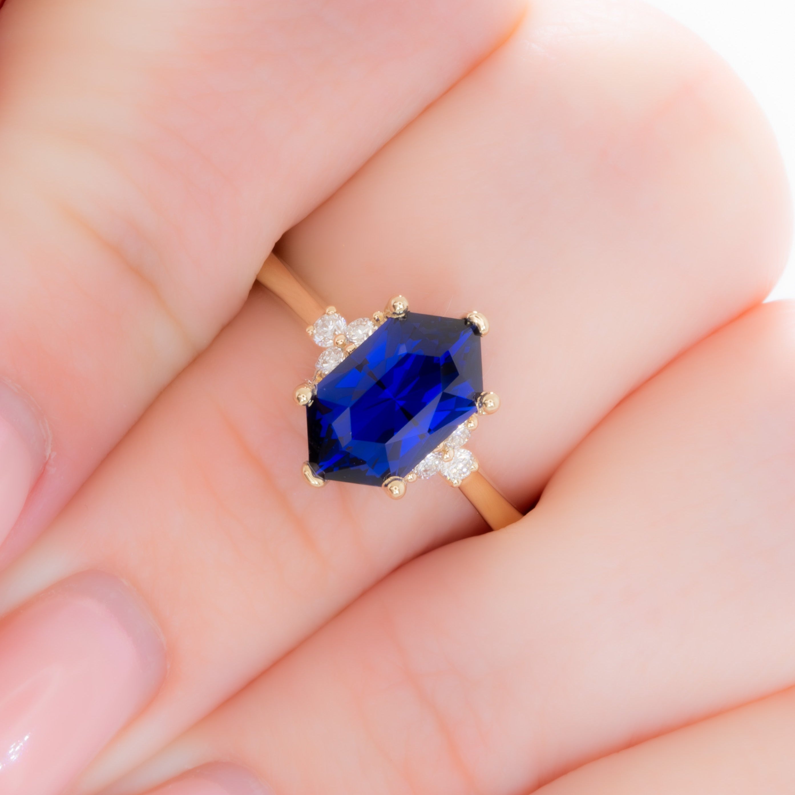 linnea engagement ring with dutch marquise royal blue lab sapphire