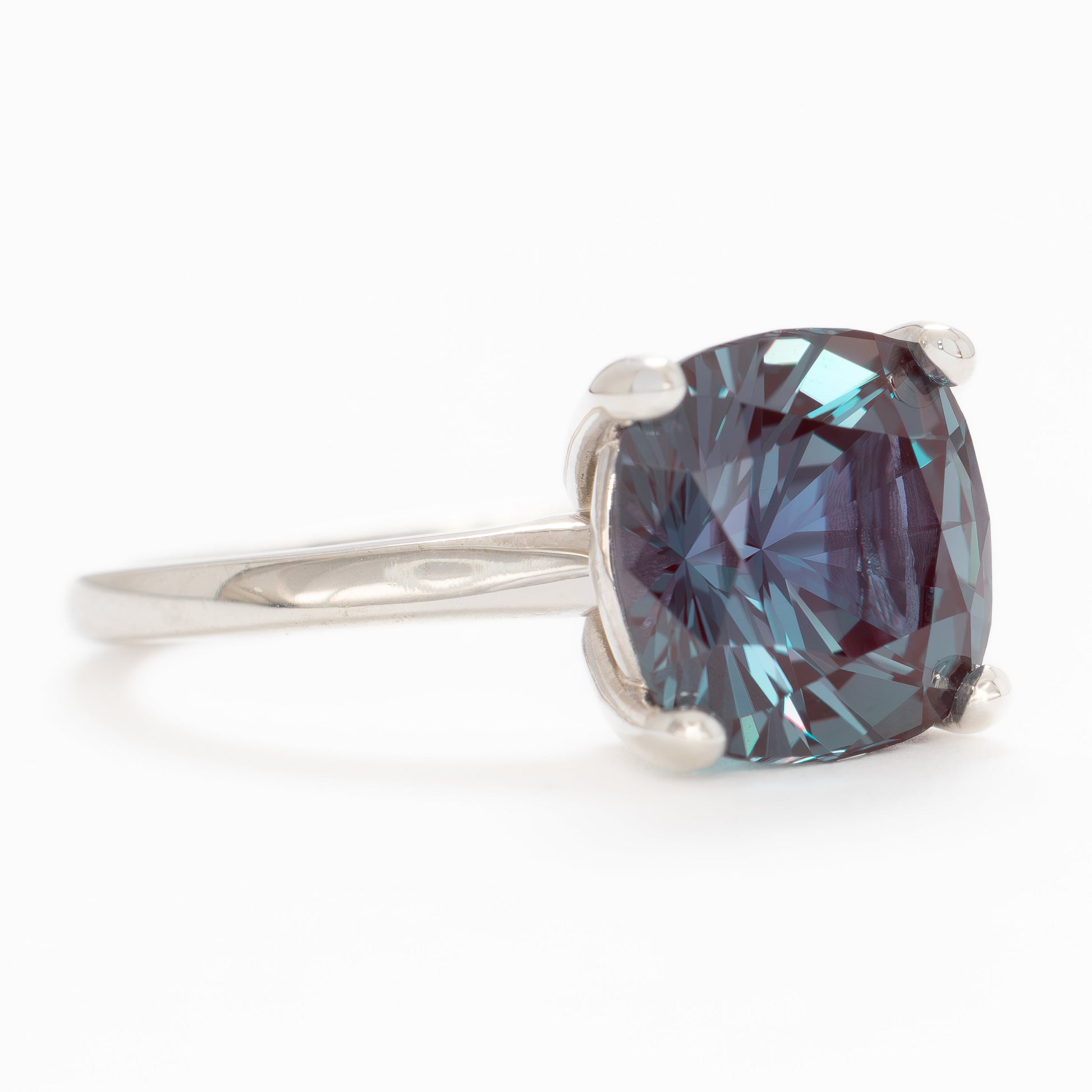 liv solitaire with cushion lab alexandrite