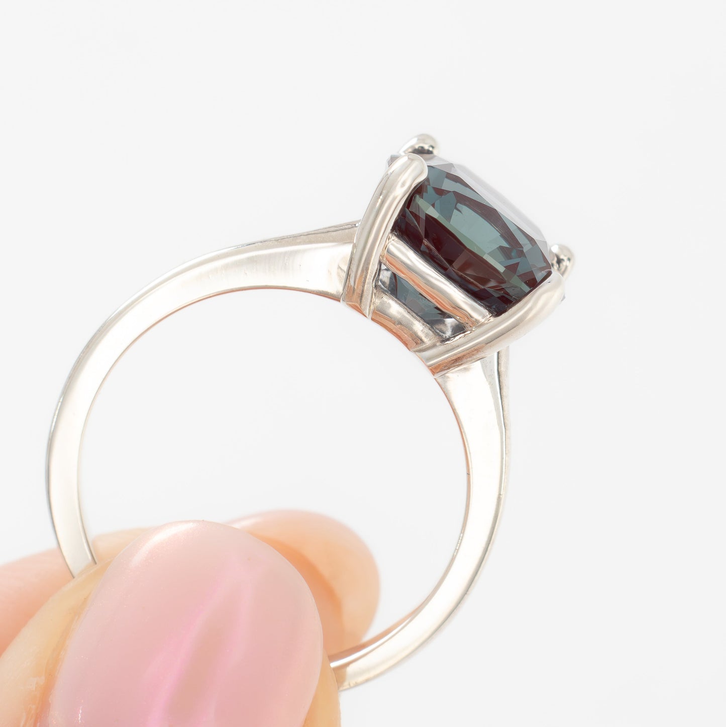 liv solitaire with cushion lab alexandrite