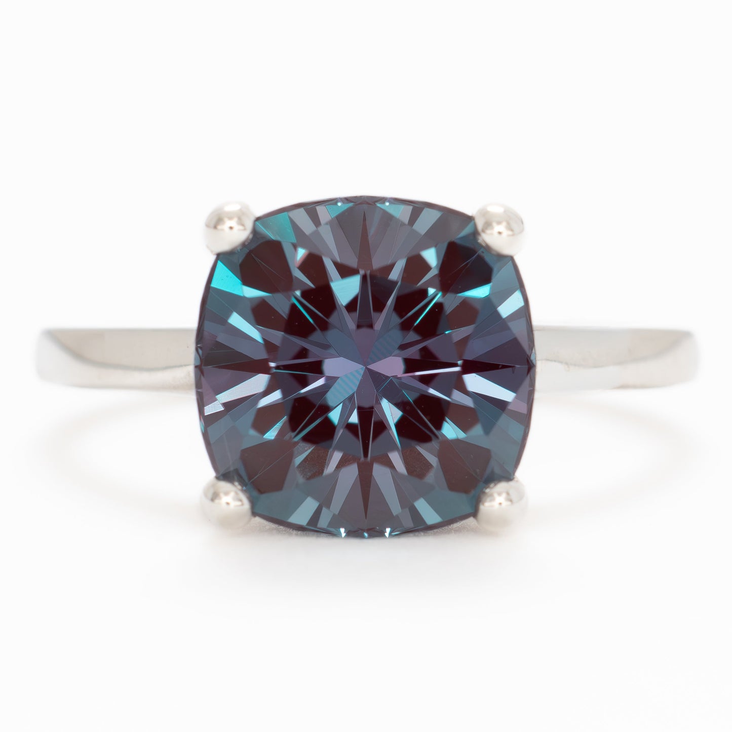 liv solitaire with cushion lab alexandrite