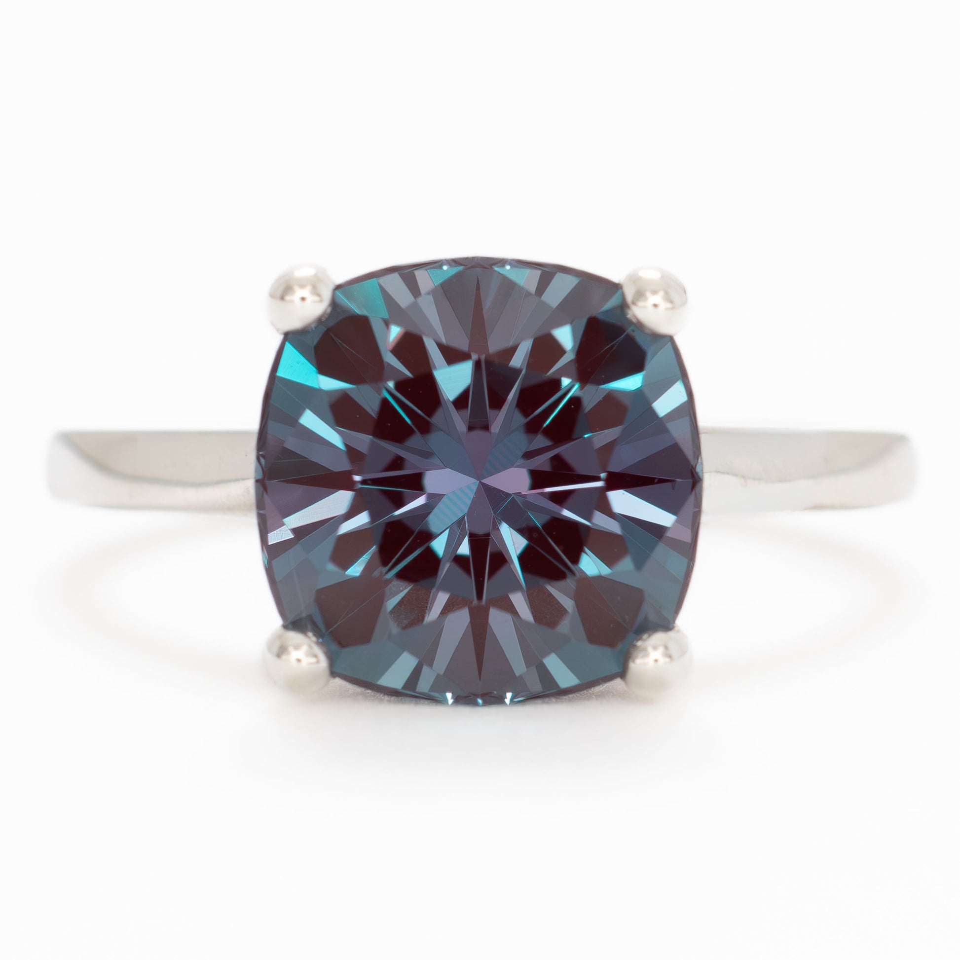liv solitaire with cushion lab alexandrite