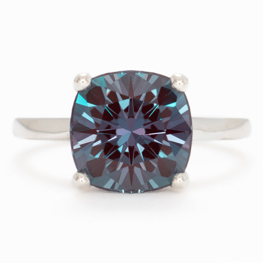 liv solitaire with cushion lab alexandrite