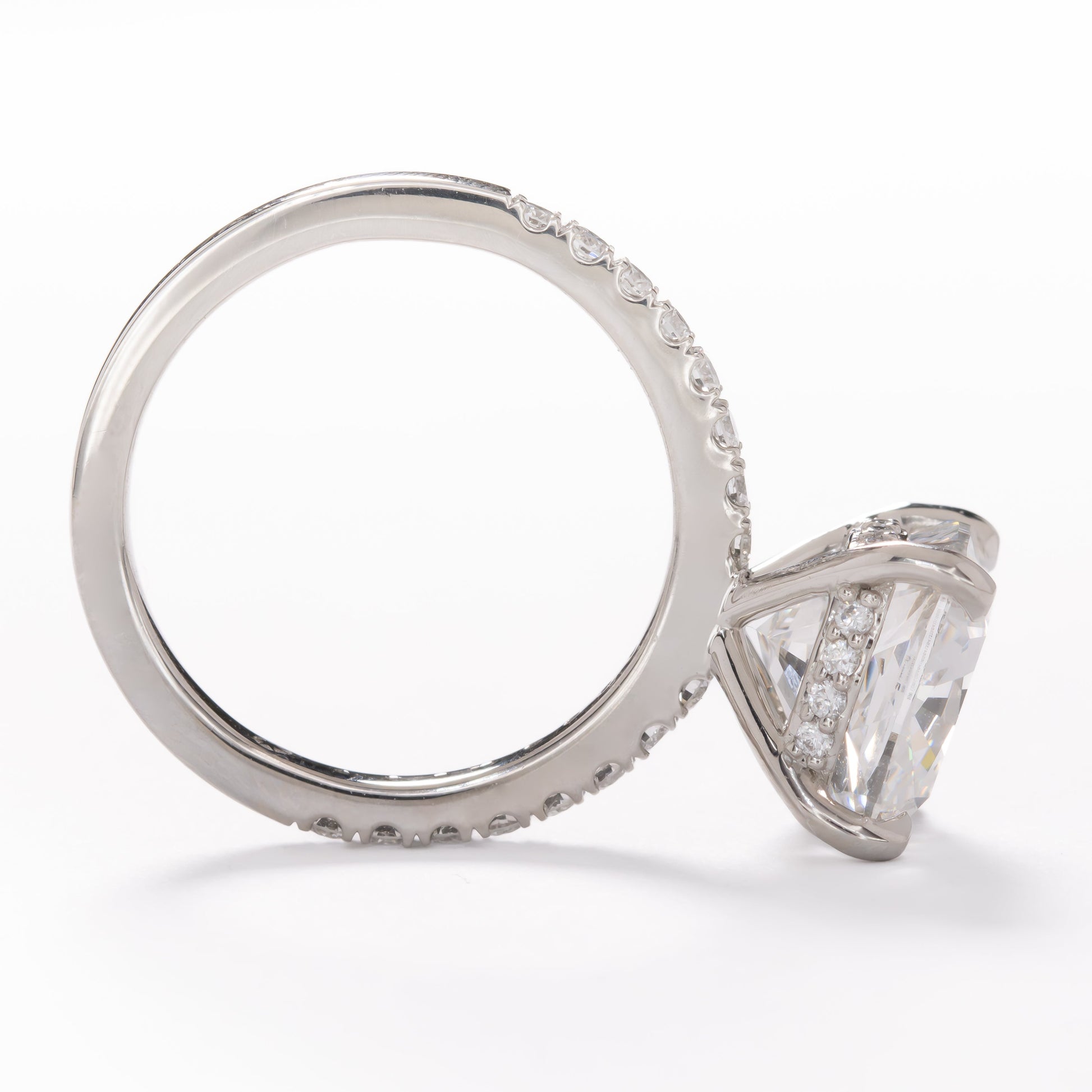 lottie ring lab diamond cushion in platinum