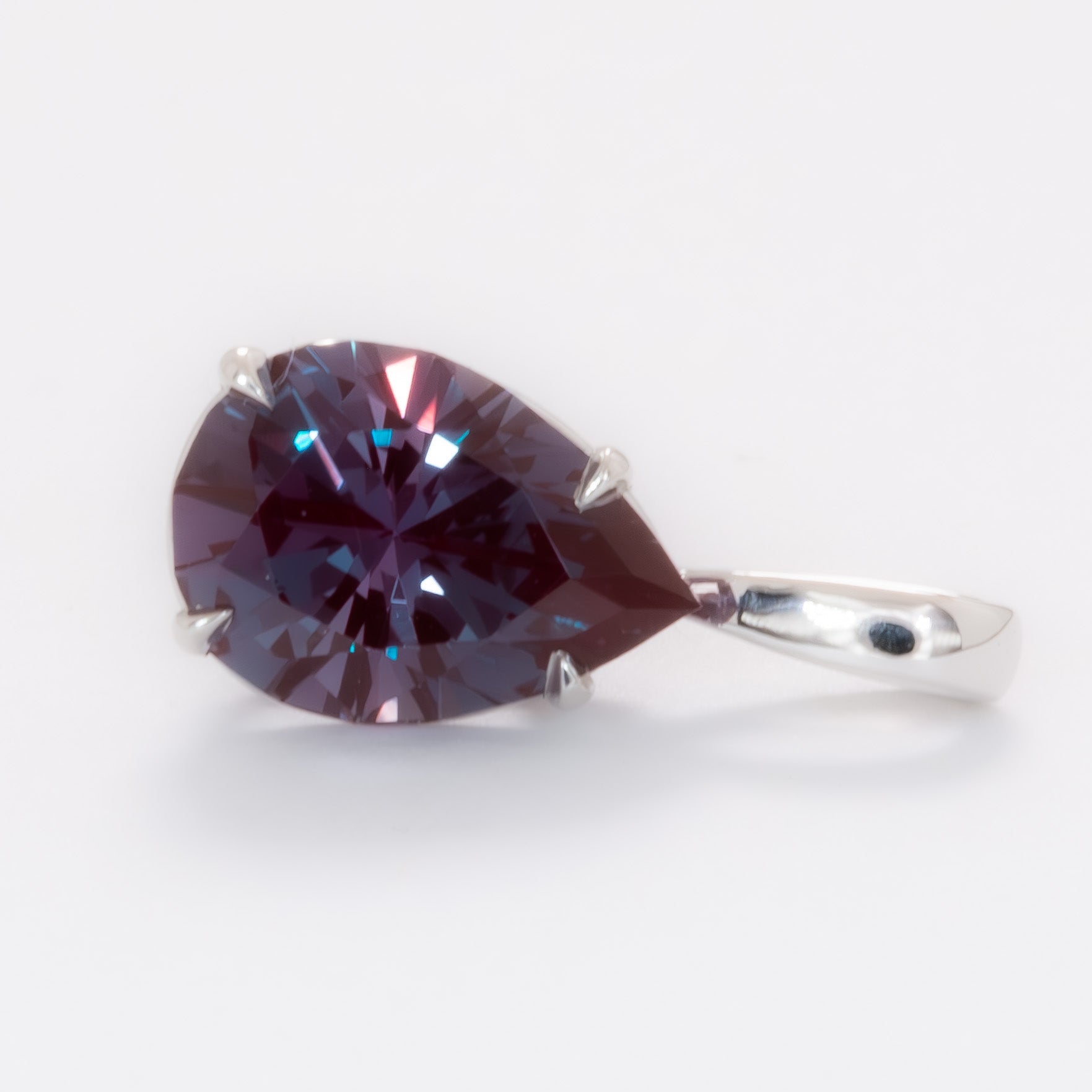 marley necklace with pear lab alexandrite